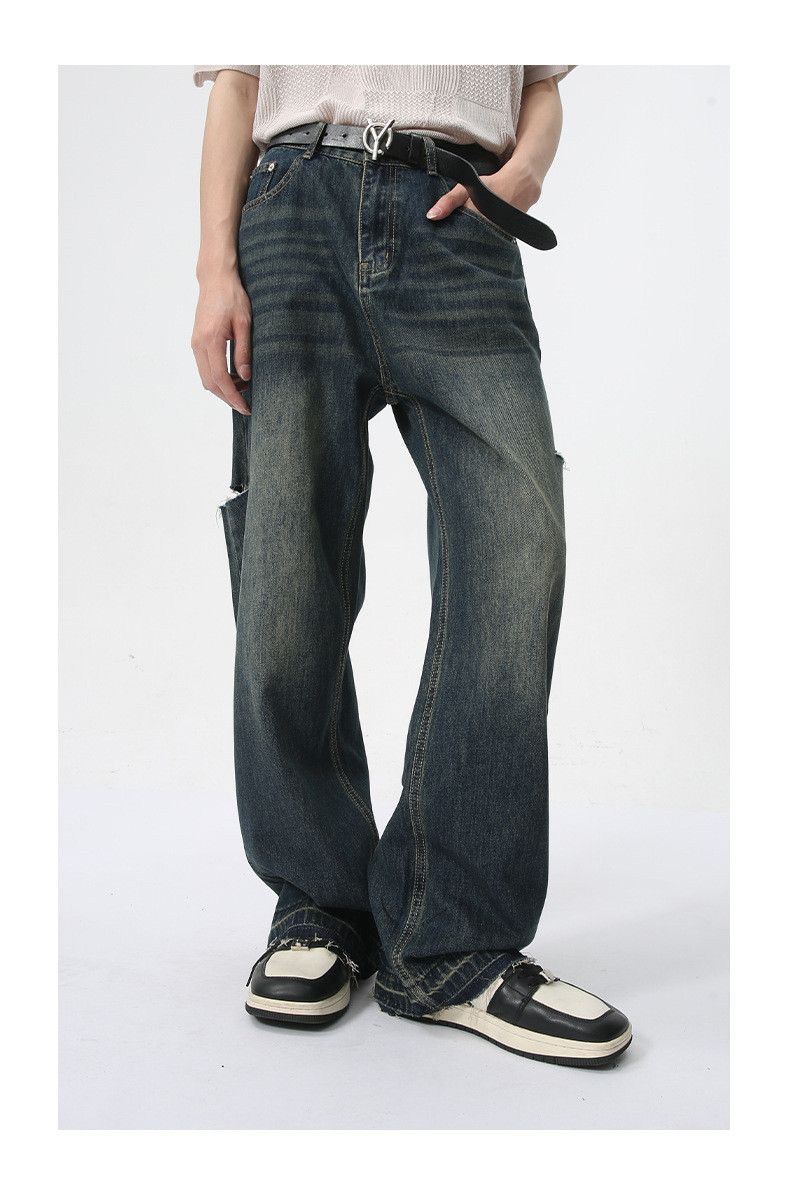 Japanese Brand × Jean Street retro side hole design jeans Size US 32 / EU 48 - 2 Thumbnail
