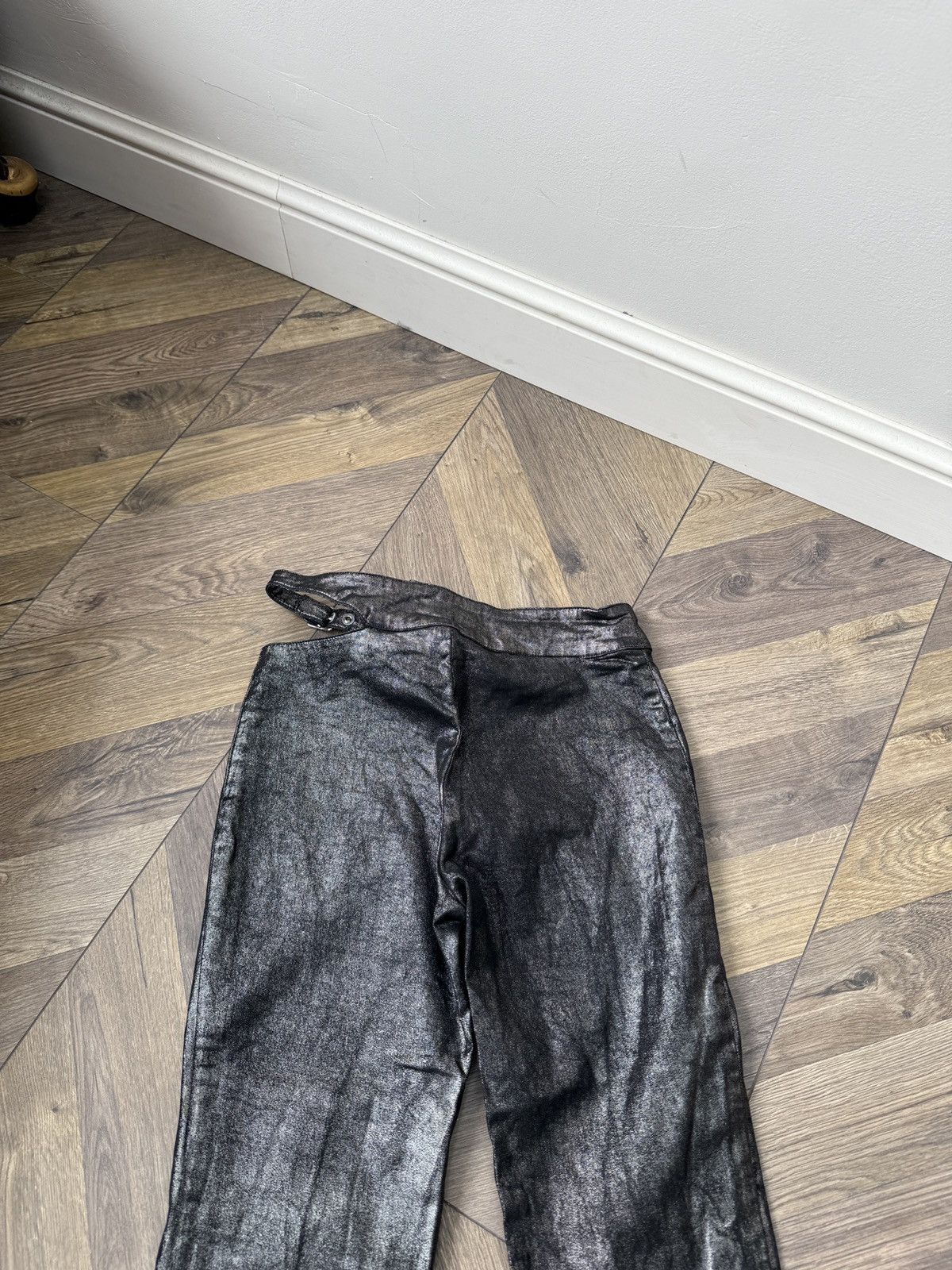 Miss Sixty Vintage Miss Sixty Metallic Coated Pants Flare Bootcut Y2K Size 29" - 9 Thumbnail