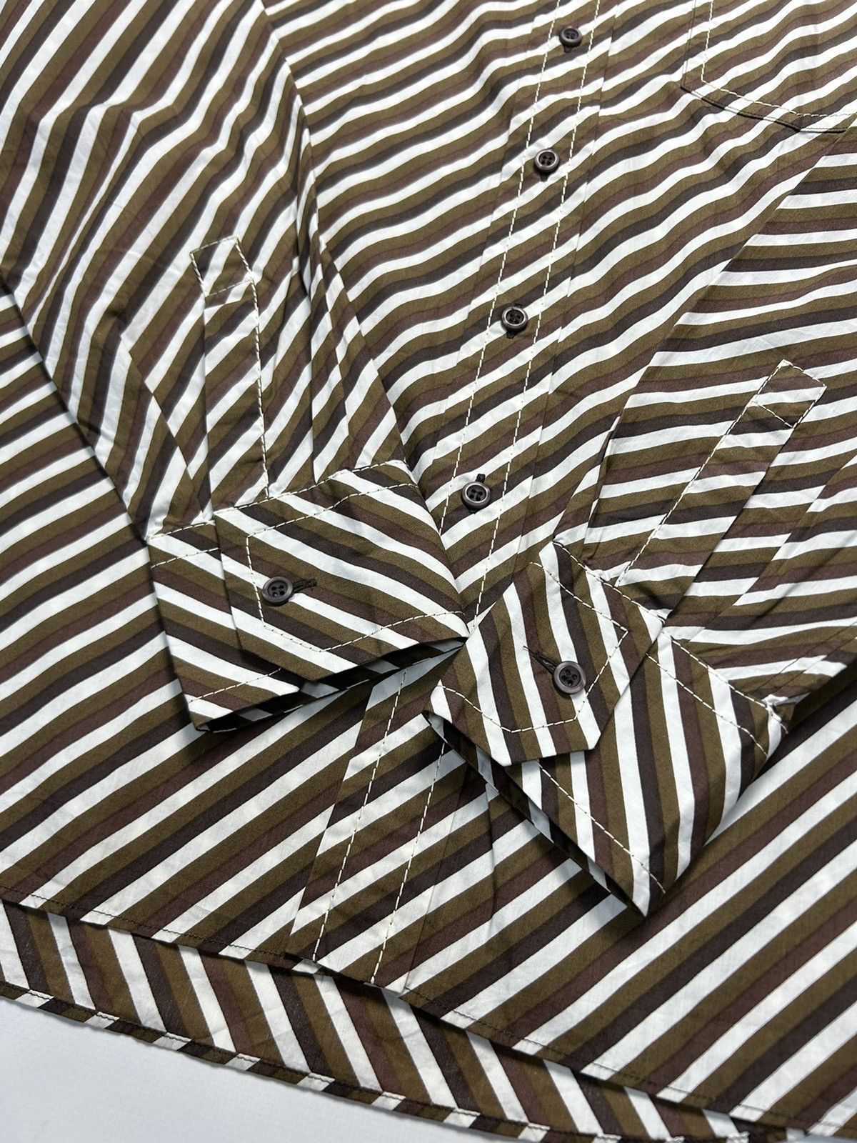 Prada Prada Casual Striped Shirt Button Up Size US L / EU 52-54 / 3 - 5 Thumbnail