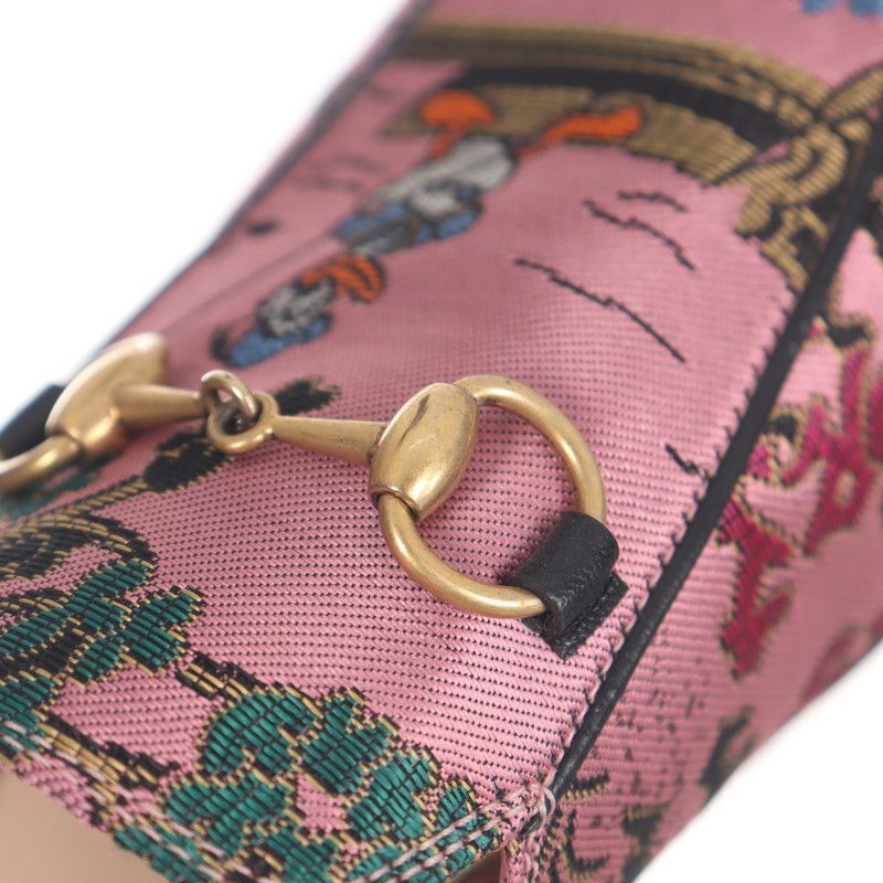 Gucci Gucci Pink Patterned Fabric Flat Mules - Size US 6.5 / EU 39-40 - 6 Thumbnail