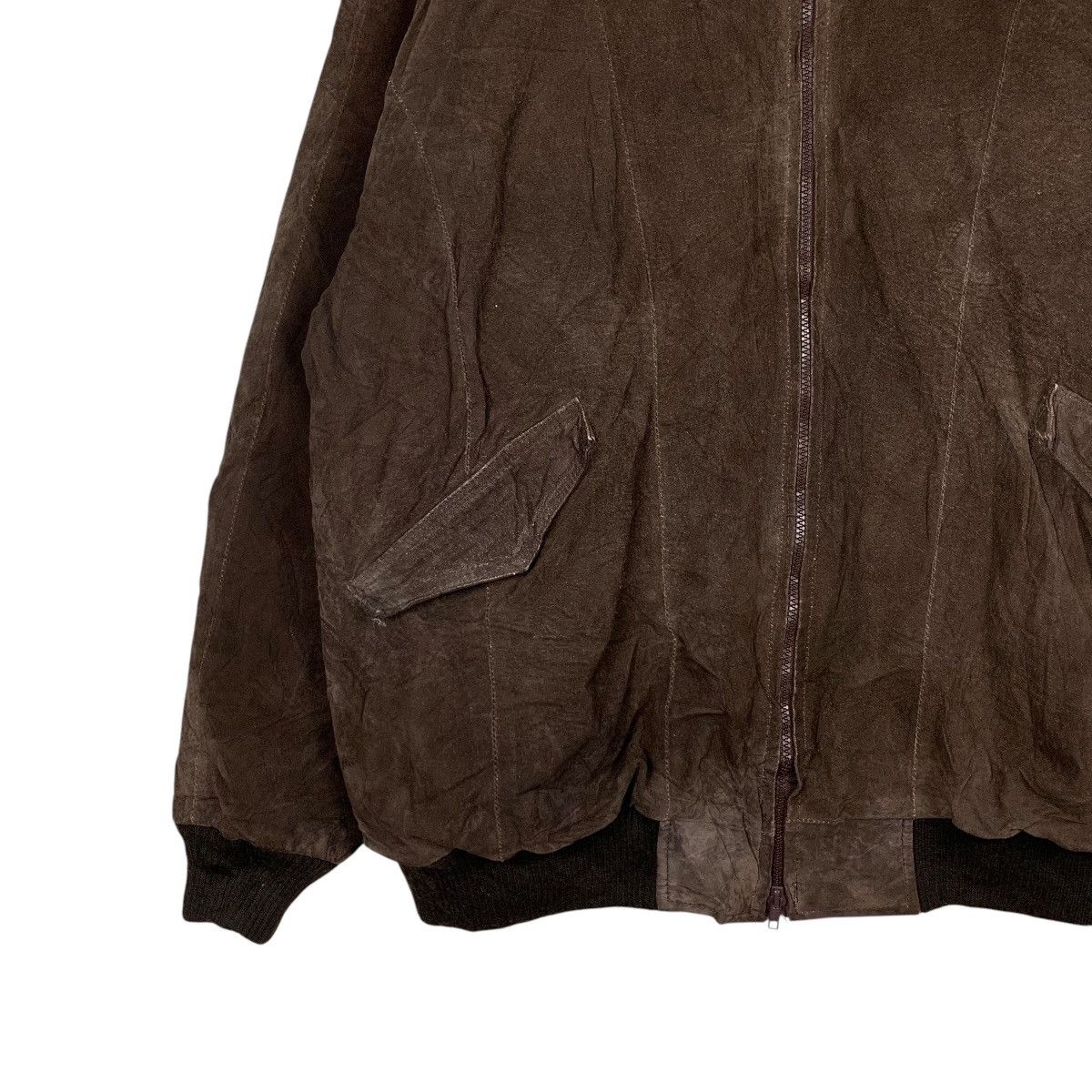 Vintage 90’s RIGO Sportswear Leather Bomber Jacket #2182-C96 Size US XXL / EU 58 / 5 - 3 Thumbnail