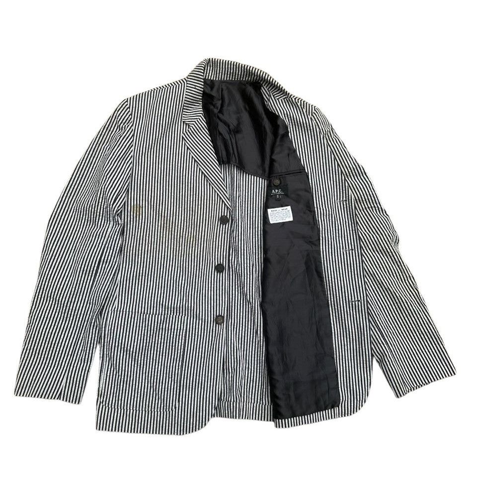 A.P.C. Vtg🔥A.P.C Striped Blazer Coat Jacket Size 38R - 4 Thumbnail