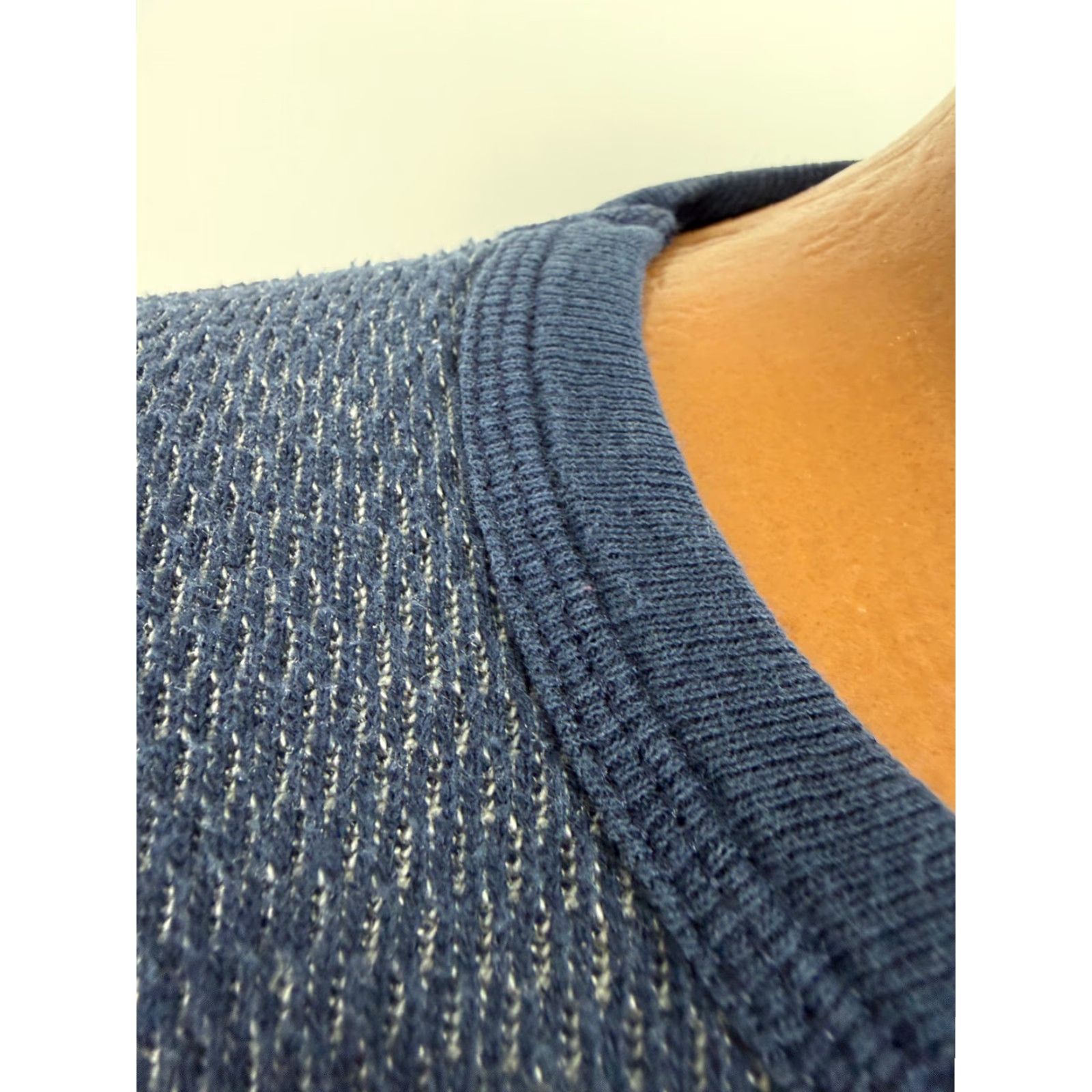 Vintage VINTAGE Morgan Mills Waffle-Knit Thermal Shirt Men XL Navy Outdoor Cold Weather Grunge Hipster Midweight Stretch T-Shirt Size US XL / EU 56 / 4 - 3 Thumbnail