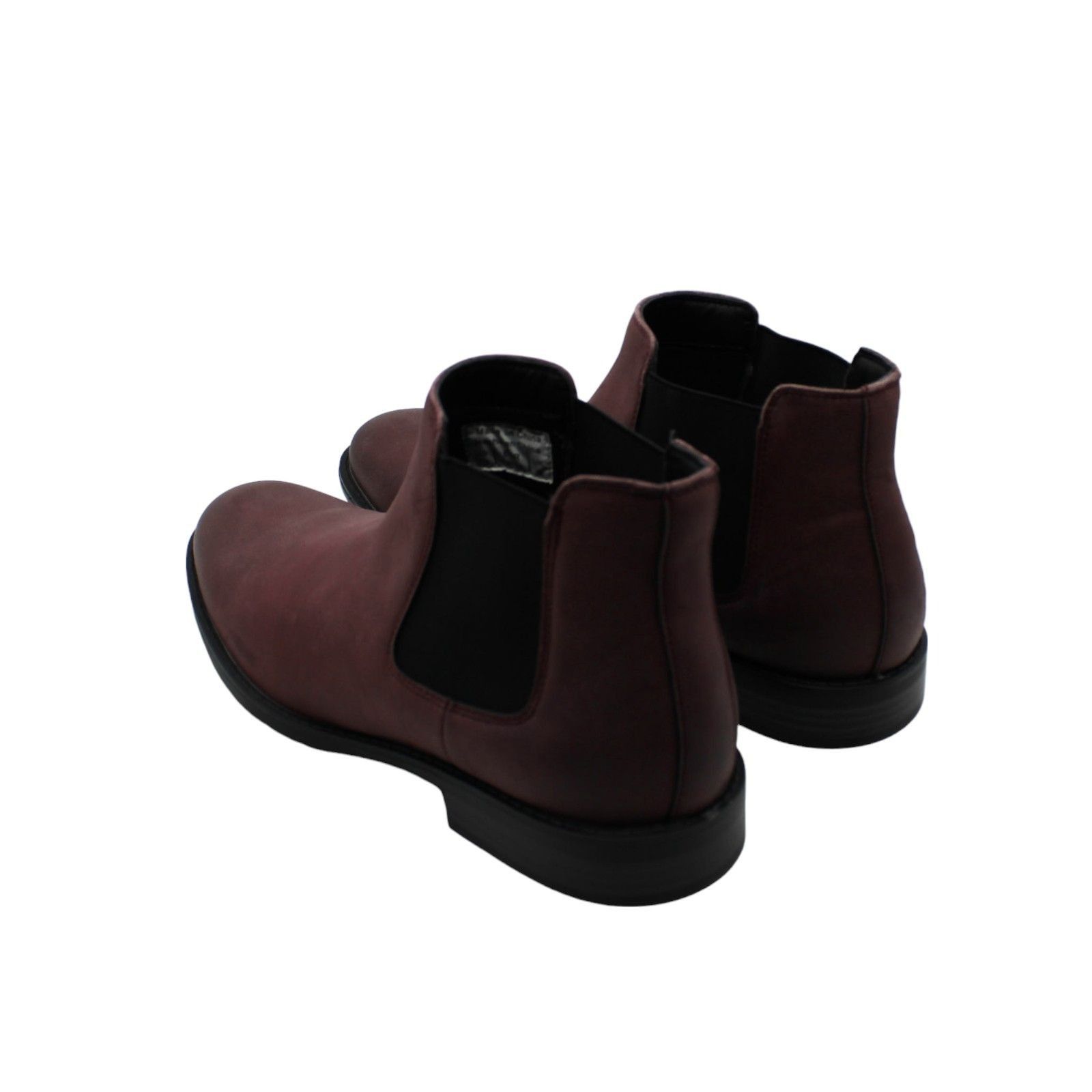 Madden Mens Burgundy Cushioned Goring Maxxin Round Toe Block