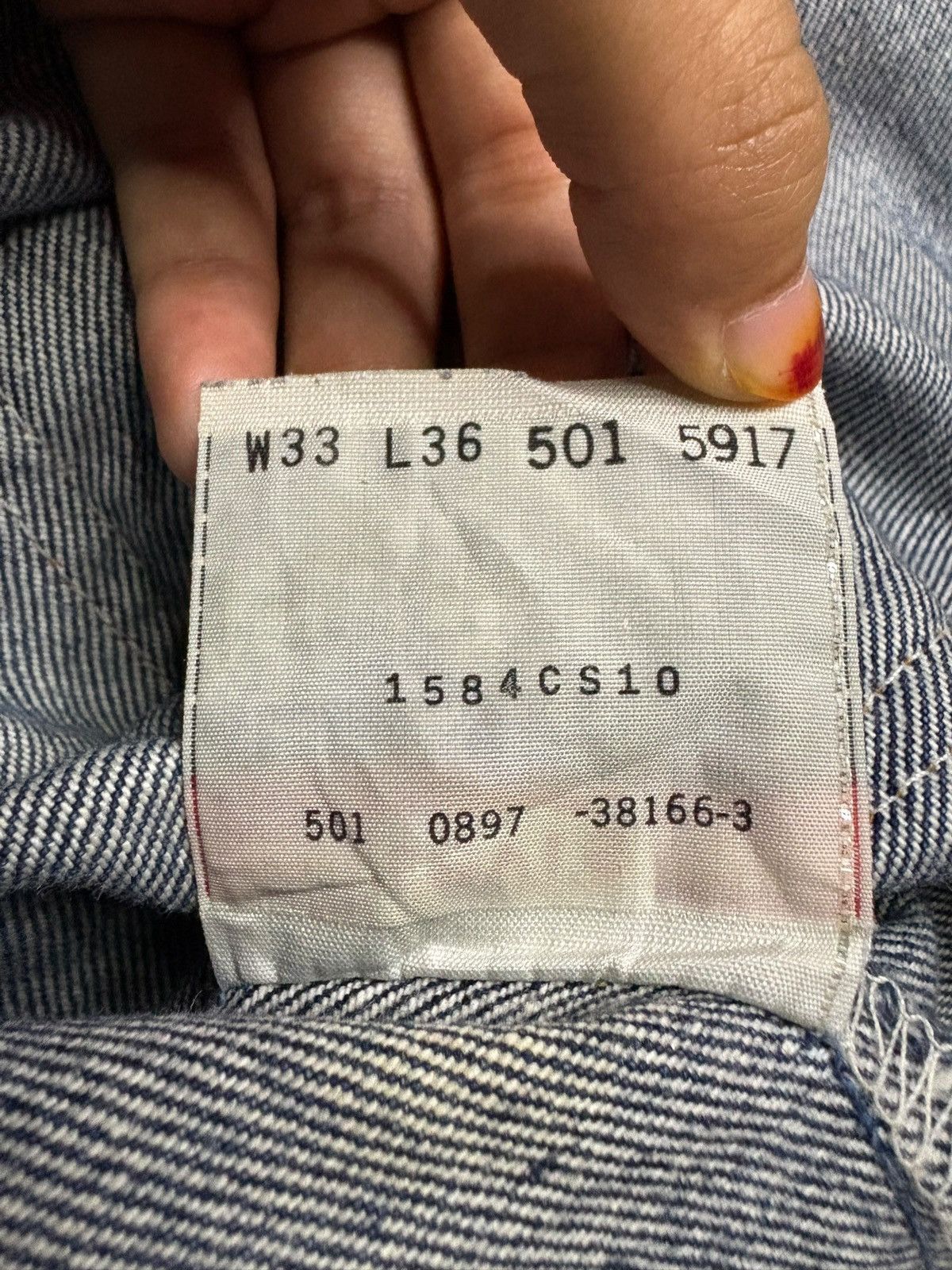 Levi's Vintage 90s Levis 501XX Mud Wash Loose Baggy Jeans Size US 32 / EU 48 - 10 Thumbnail