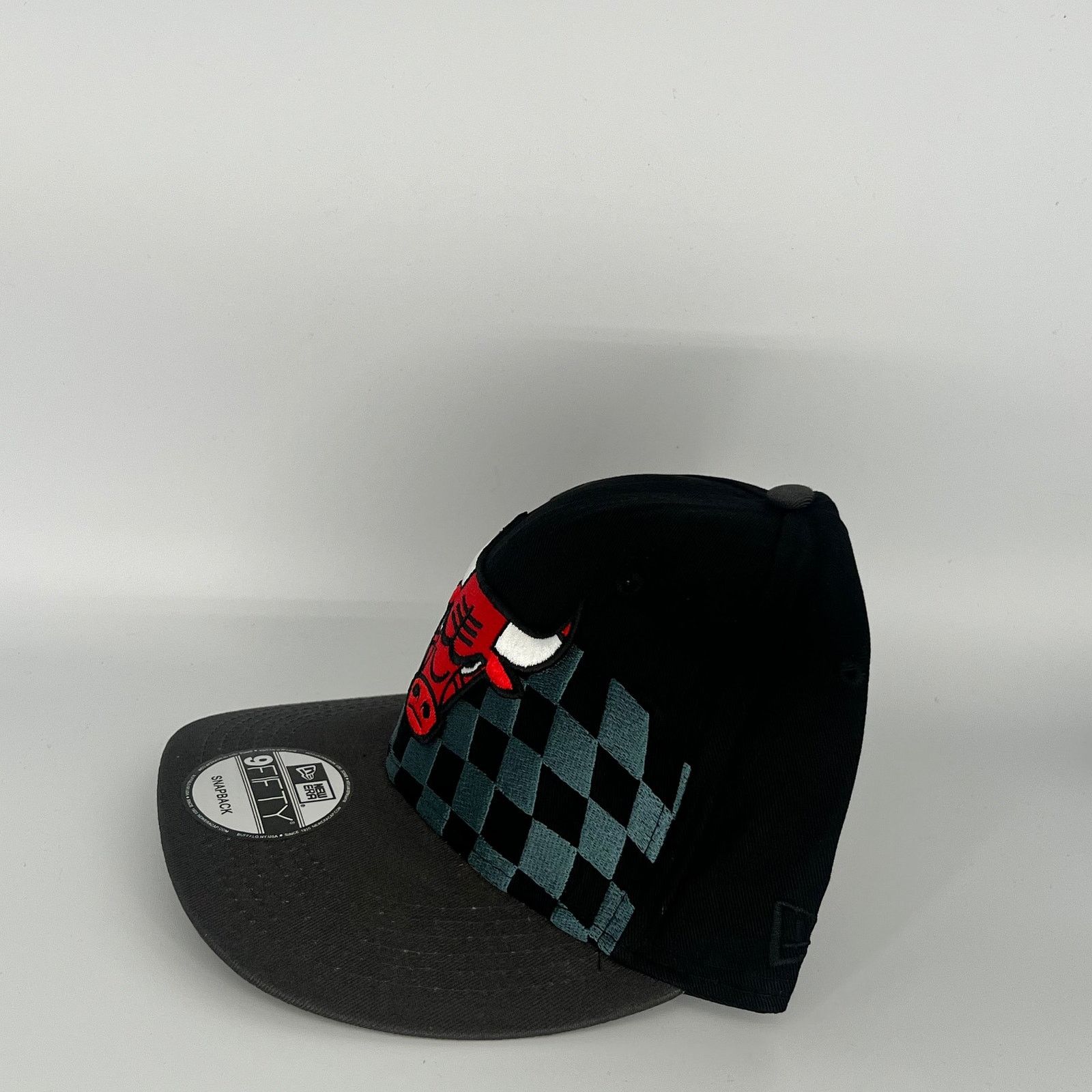 New Era Black Chicago Bulls Checkered Racing Flags New Era NBA Size ONE SIZE - 2 Thumbnail