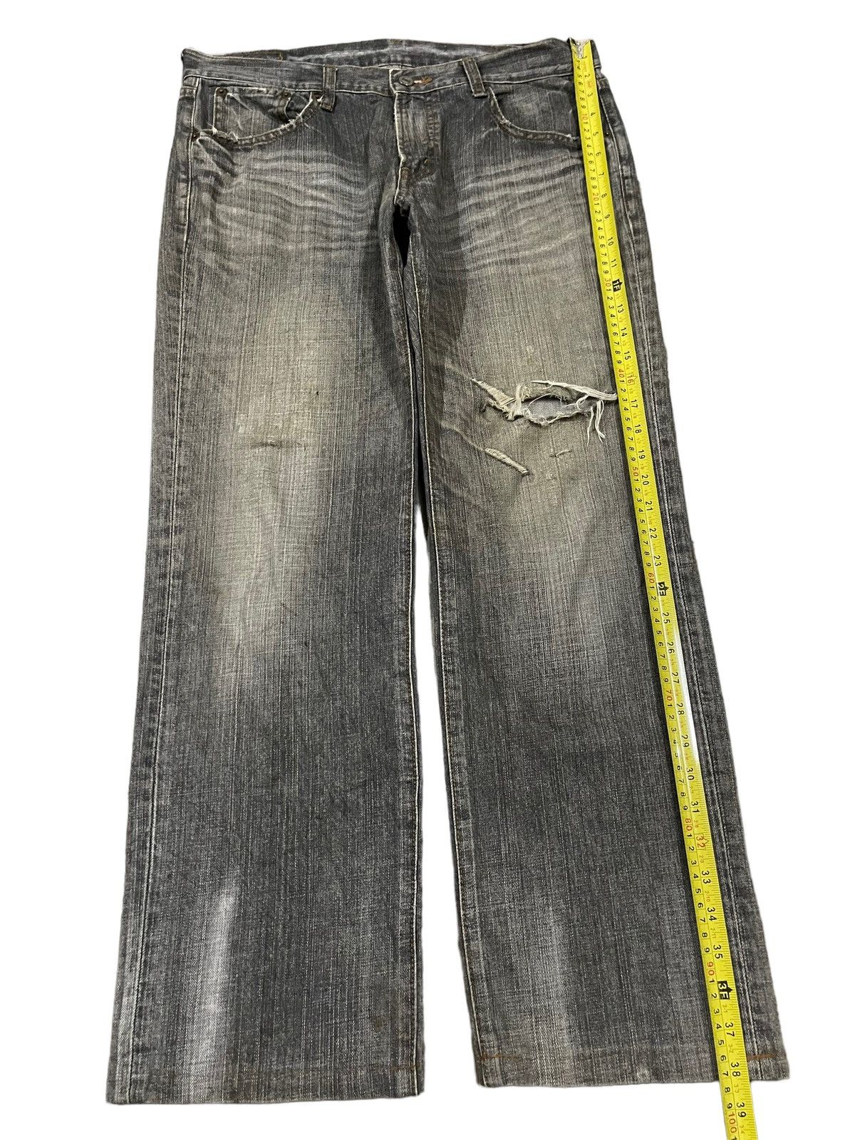 JNCO Vintage Japanese Brand Faded Wash Style Distress Loose Jeans Size US 34 / EU 50 - 10 Thumbnail