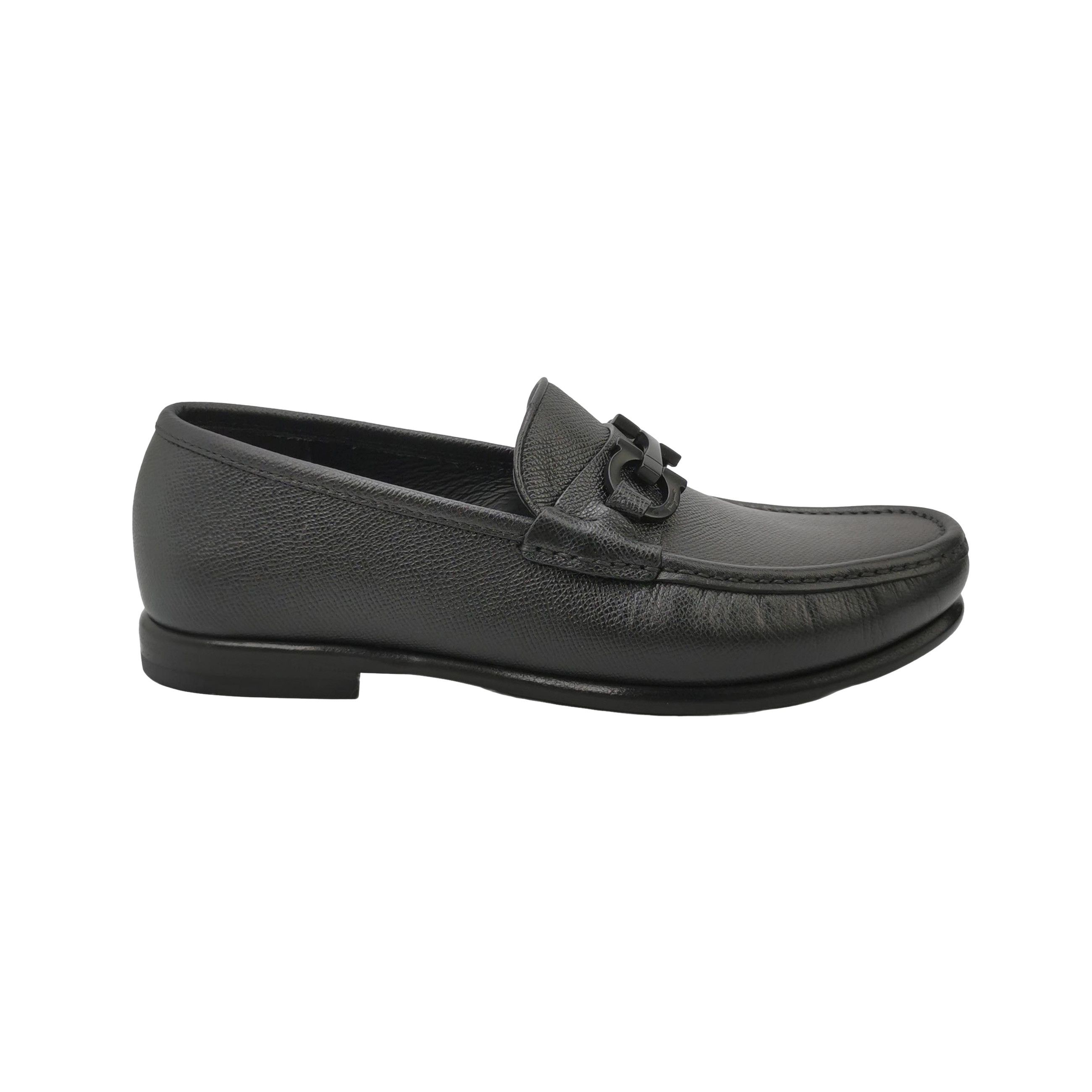 Salvatore Ferragamo Salvatore Ferragamo Gancini Grained Leather Loafers 41.5 Size US 8 / EU 41 - 1 Thumbnail