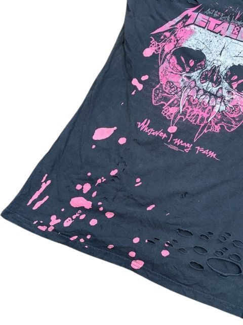 Vintage Absolutely Authentically Thrashed Metallica Skull T-Shirt Size L / US 10 / IT 46 - 4 Thumbnail