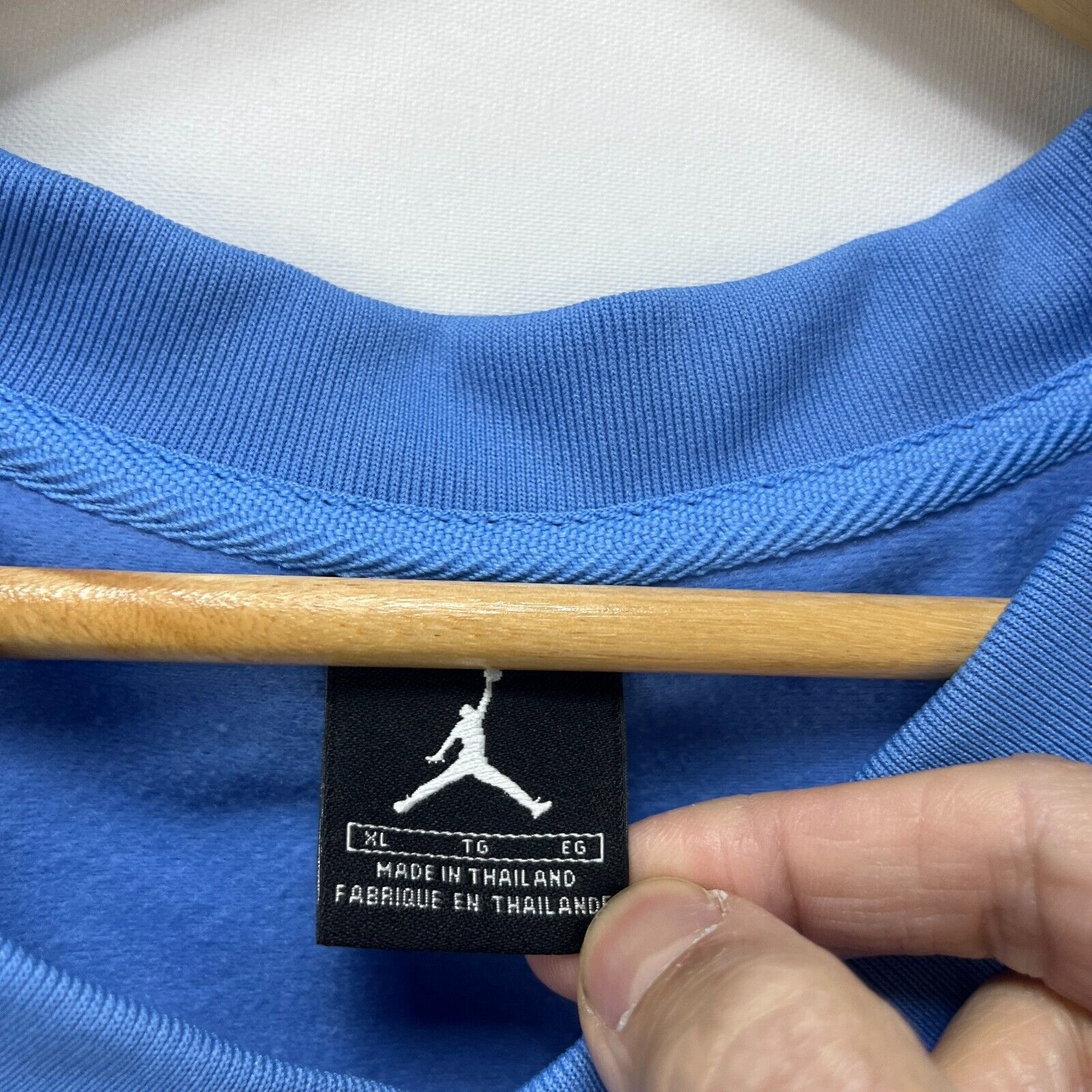 Vintage Vintage Y2K Jordan Brand Carolina Blue Mesh XL Nike Mid Logo Size US XL / EU 56 / 4 - 4 Thumbnail