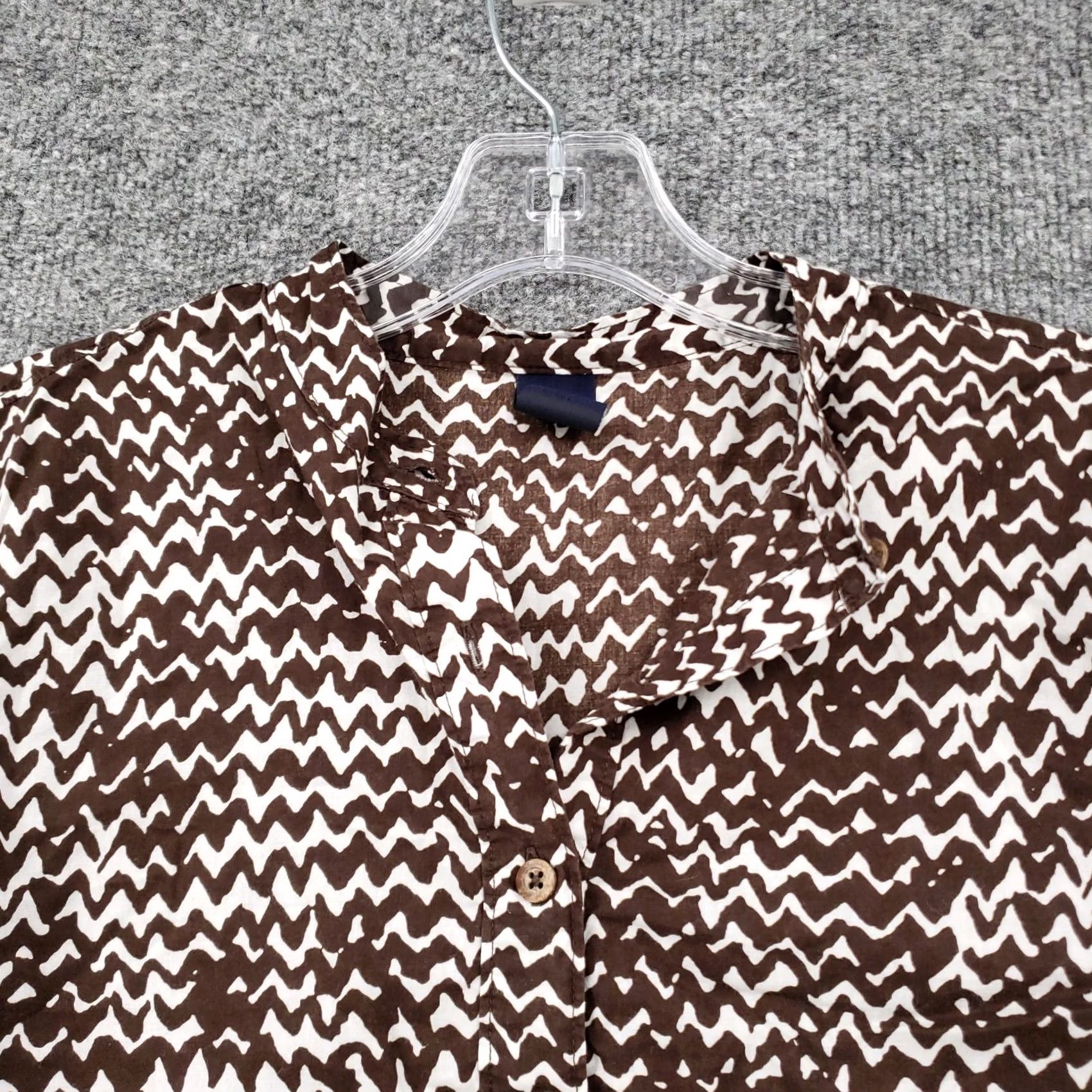 Gap Gap Brown Chevron Henley Long Sleeve Tunic Blouse Womens S Small Top Casual Size S / US 4 / IT 40 - 5 Thumbnail