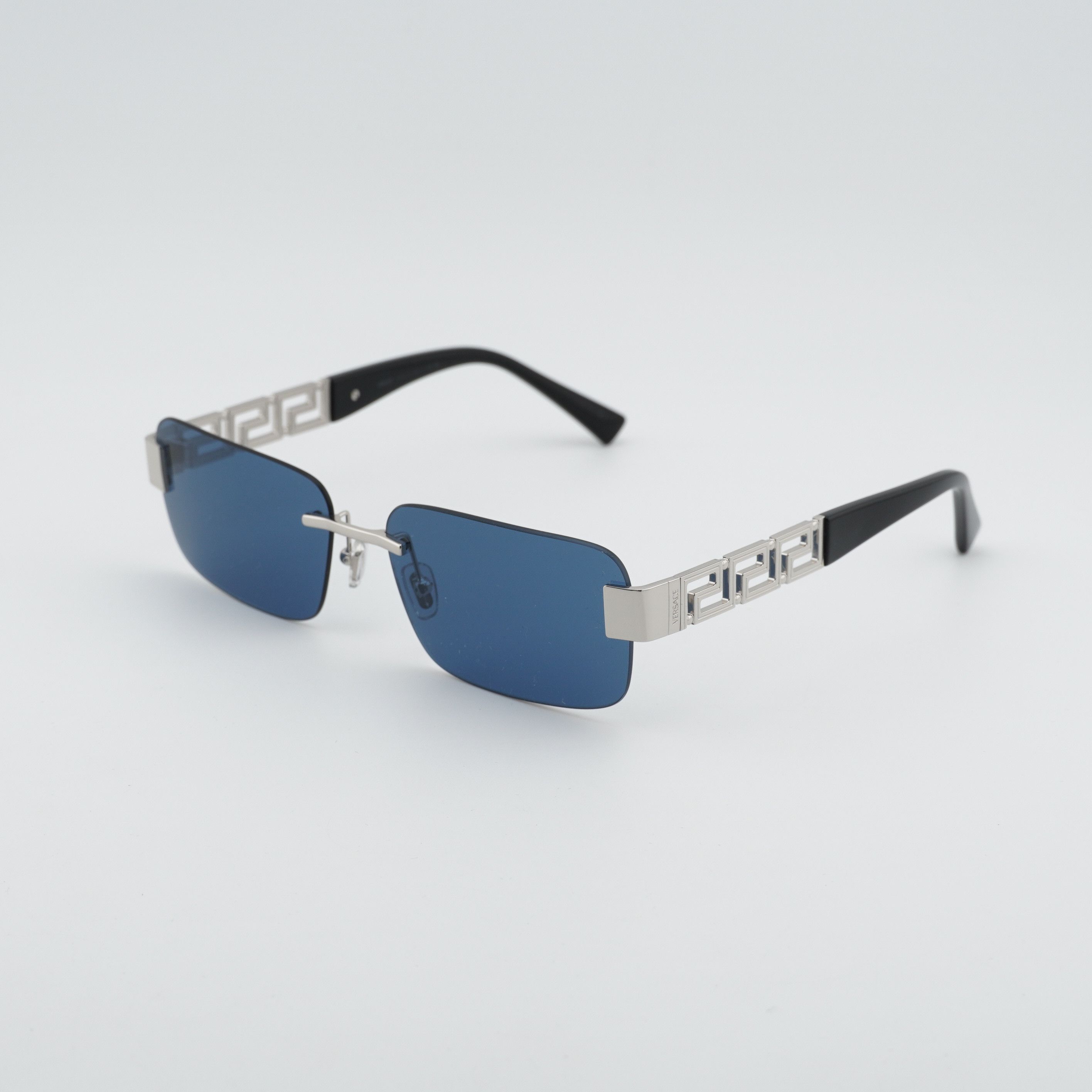 Versace Versace VE2298 1001/80 Sunglasses Silver Rectangle Frame Size ONE SIZE - 1 Thumbnail