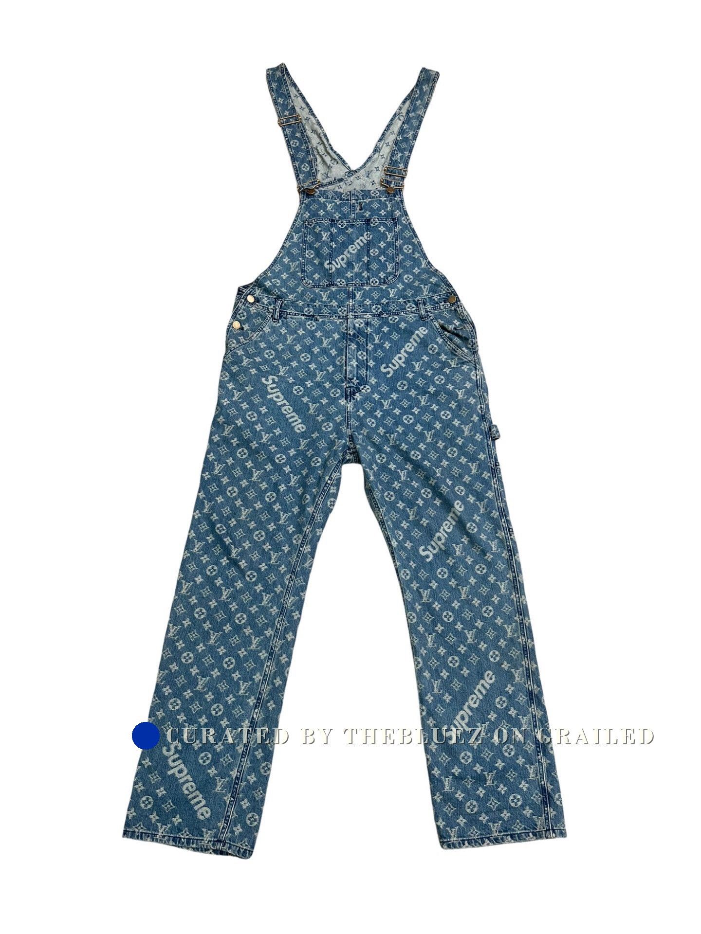Louis Vuitton Louis Vuitton x Supreme Monogram Denim Overalls Size US 28 / EU 44 - 1 Thumbnail