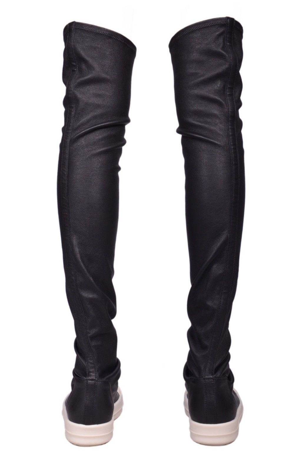 Rick Owens Last Rick Owens Oblique Runner Stretch Leather High Boots Size US 10 / IT 40 - 3 Thumbnail