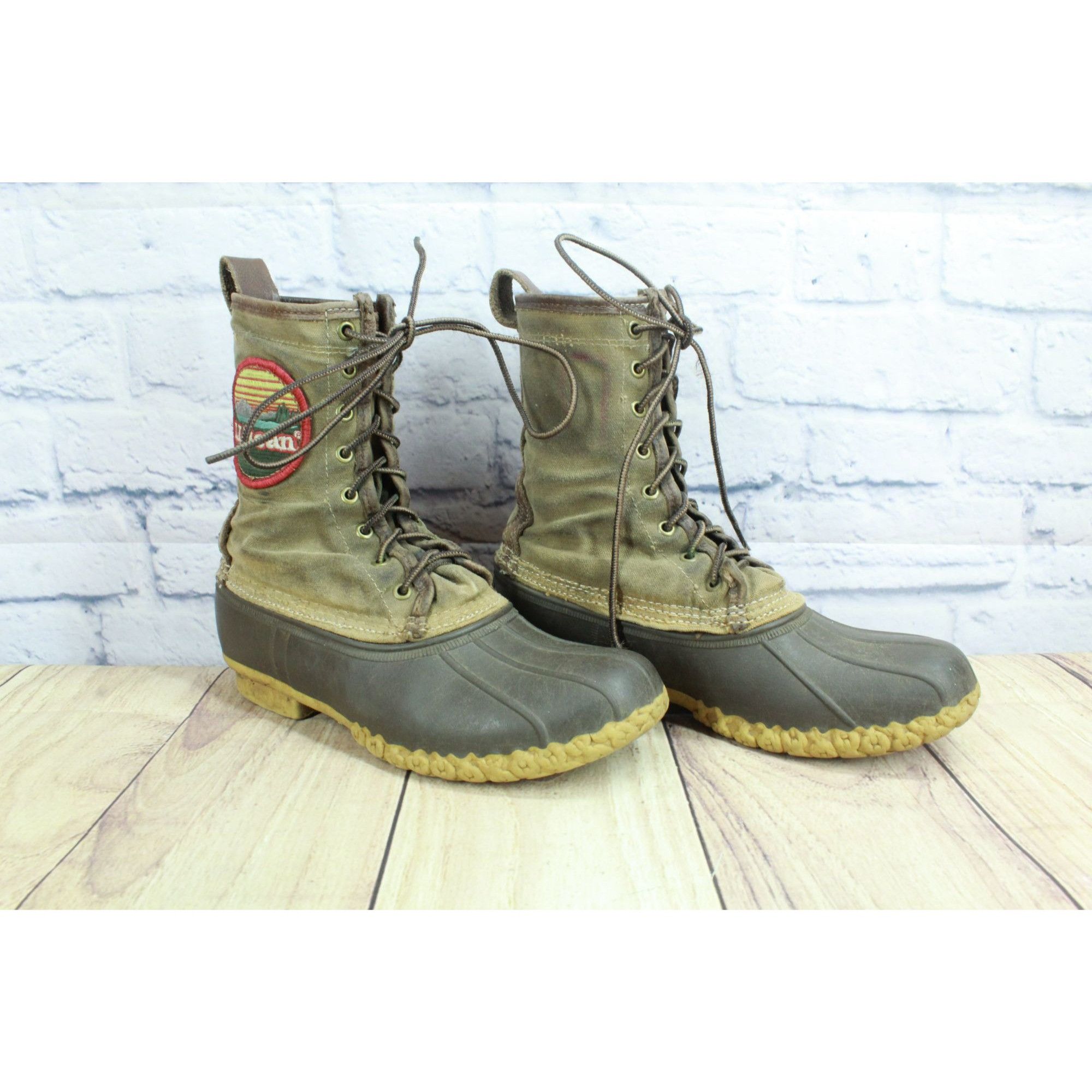 L.L. Bean LL Bean Katahdin Brown Waxed Canvas Limited Duck Boots Size US 7 / EU 40 - 3 Thumbnail