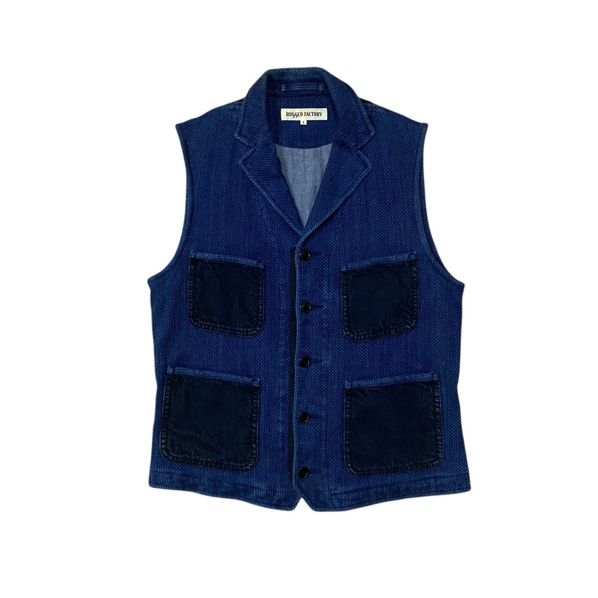 Japanese Brand ☀️Rugged Factory indigo vest Size US S / EU 44-46 / 1 - 1 Thumbnail