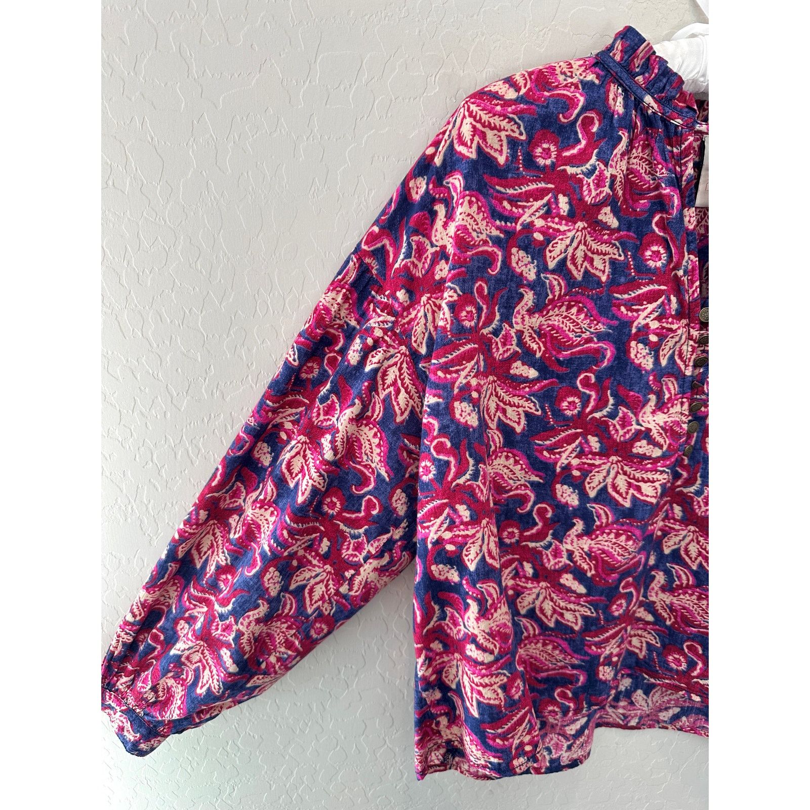 Anthropologie ANTHROPOLOGIE | Pilcro Lucille Paisley High Neck Peasant Top Size S / US 4 / IT 40 - 3 Thumbnail