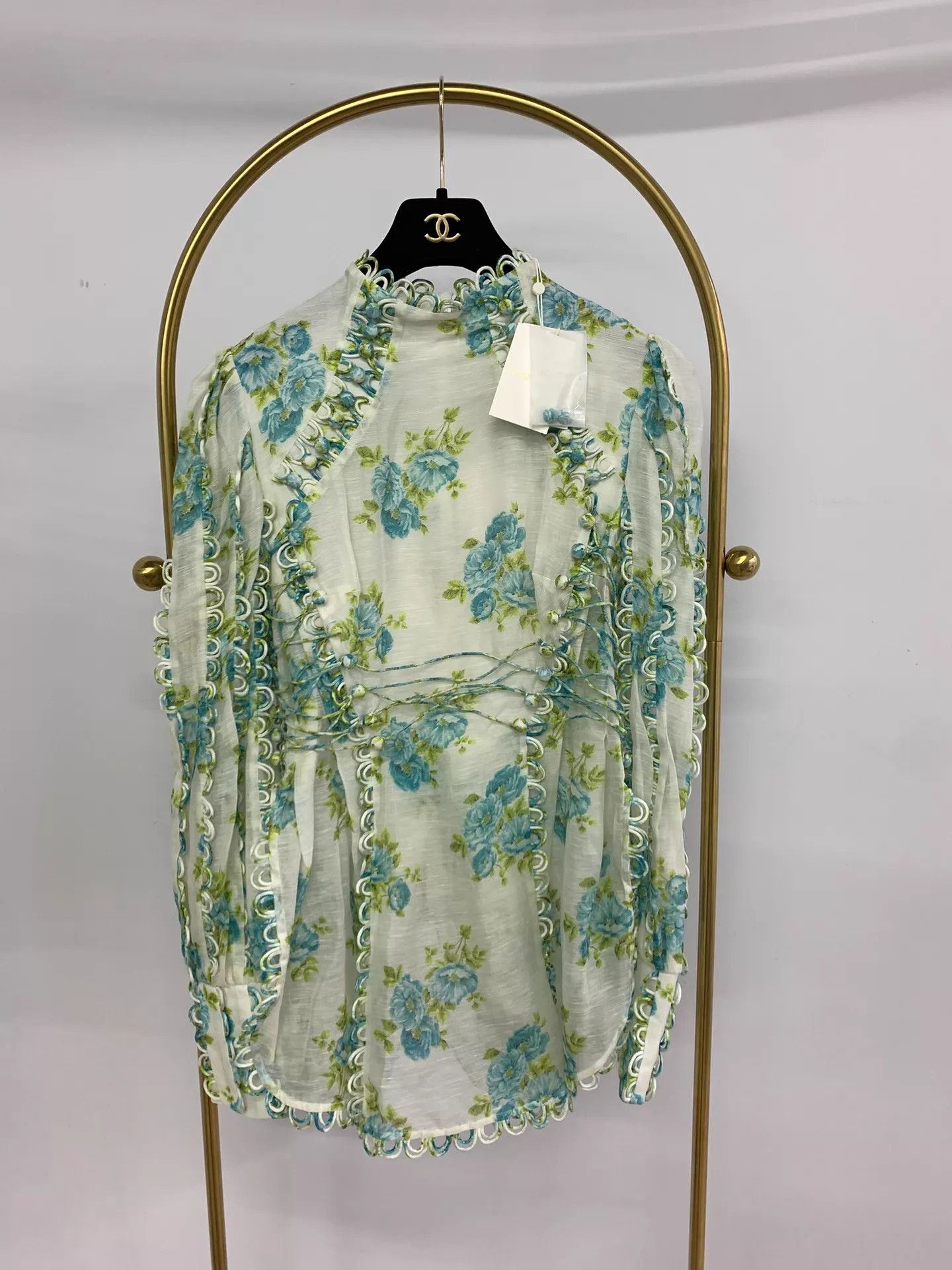 Zimmermann Zimmermann Runway Blue Print Top & Short Set Size 1 Size S / US 4 / IT 40 - 2 Thumbnail
