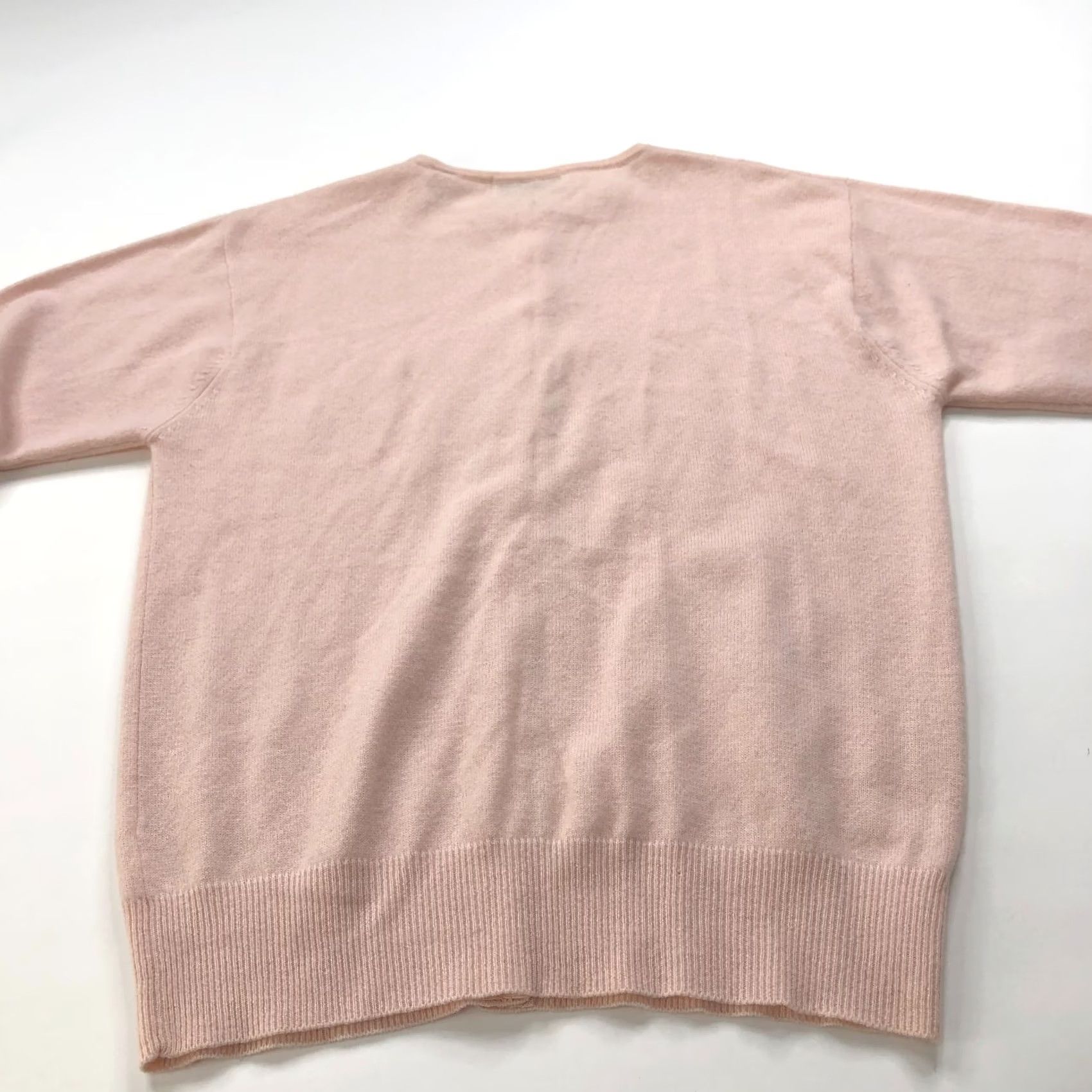Lord & Taylor LORD & TAYLOR 100% Two Ply Cashmere MED Button Sweater Pink - Women, Size M, Pullover, Round Neck, Long Sleeve, Casual/Cocktail Size M / US 6-8 / IT 42-44 - 6 Thumbnail