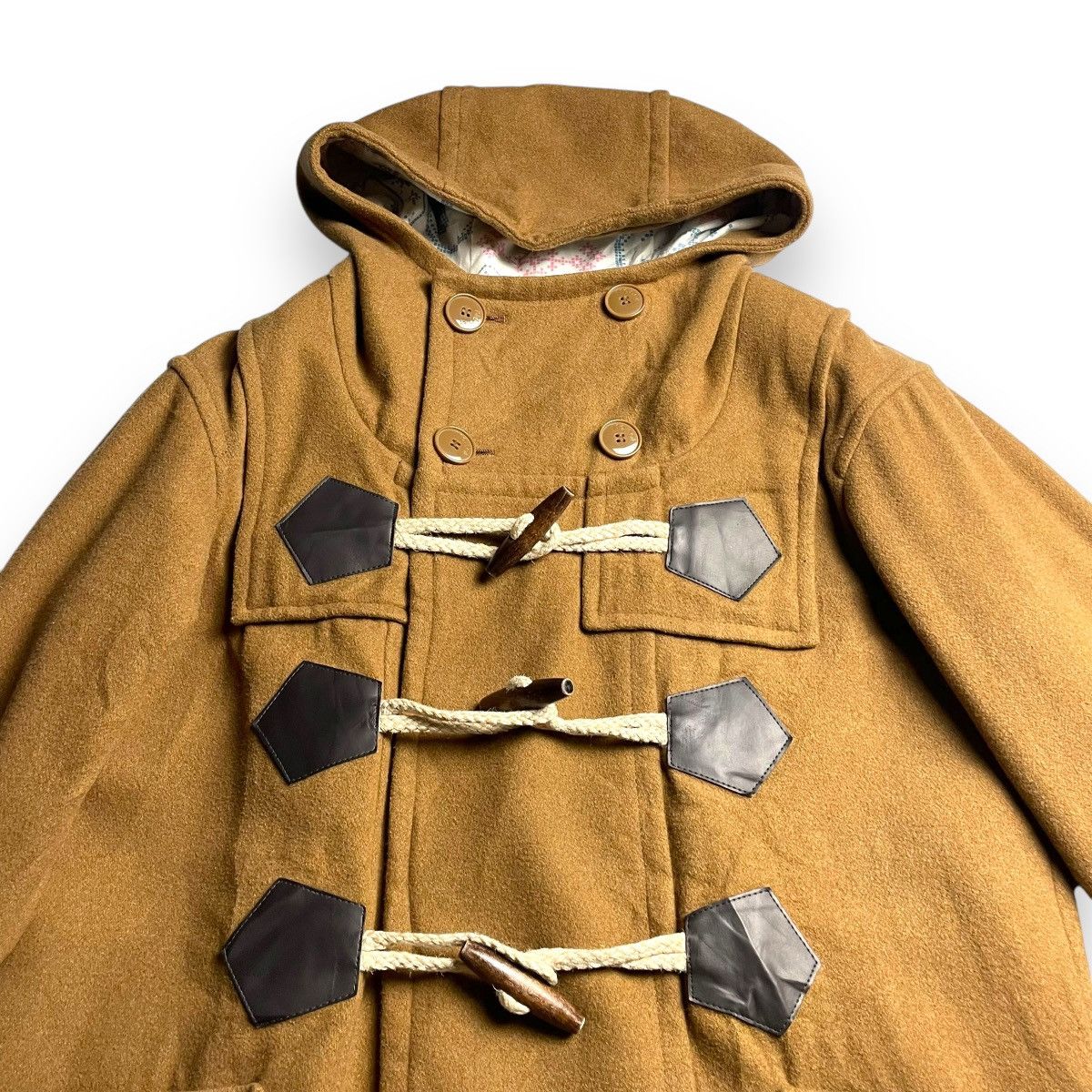 Issey Miyake 🇯🇵 VINTAGE NE-NET WOOL LINED PRINTED DUFFLE JACKET Size US XL / EU 56 / 4 - 3 Thumbnail