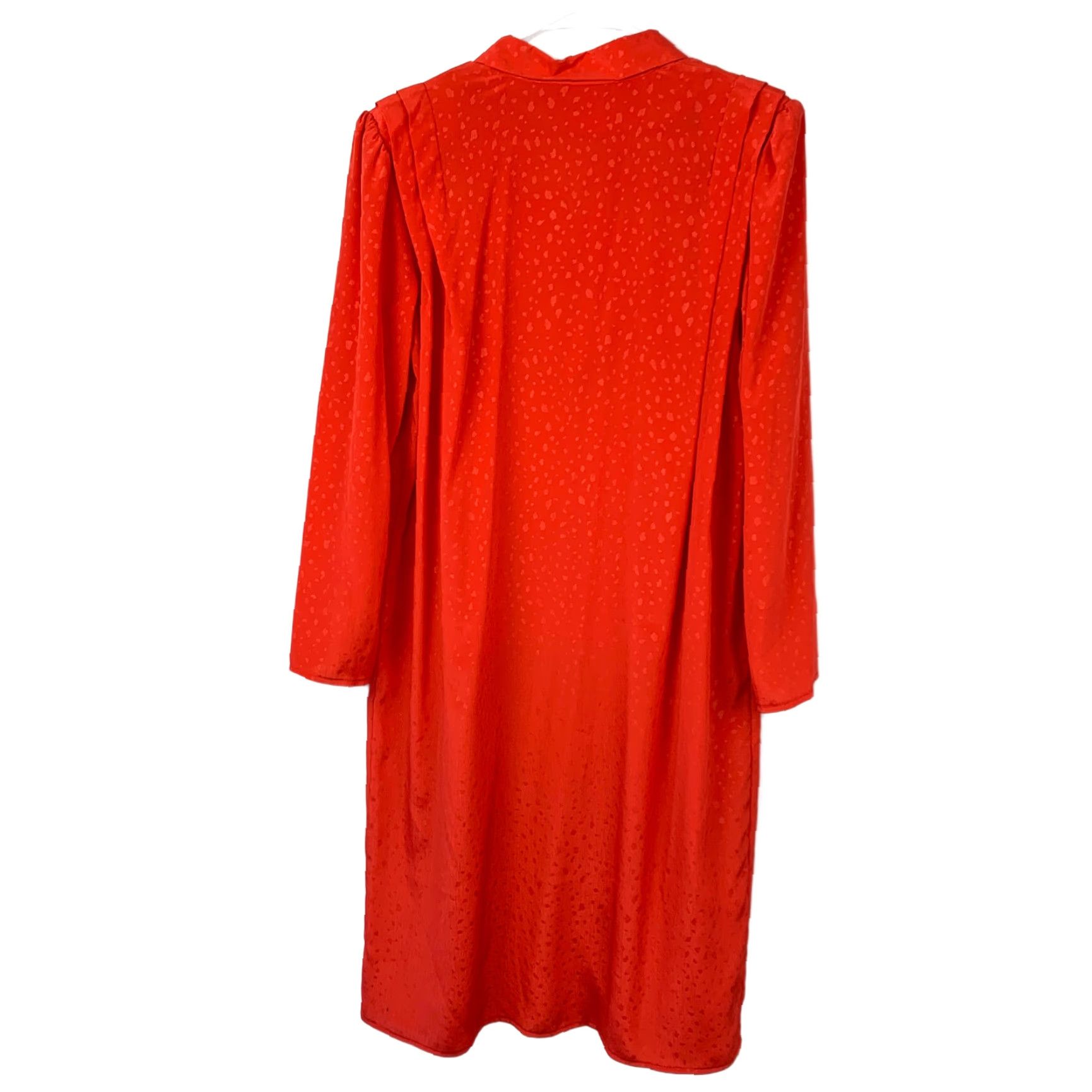 Vintage VINTAGE J.J. Dean Shirtdress Orange Animal Print Button-Front Size 12 1980s Womens Size XL / US 12-14 / IT 48-50 - 8 Thumbnail