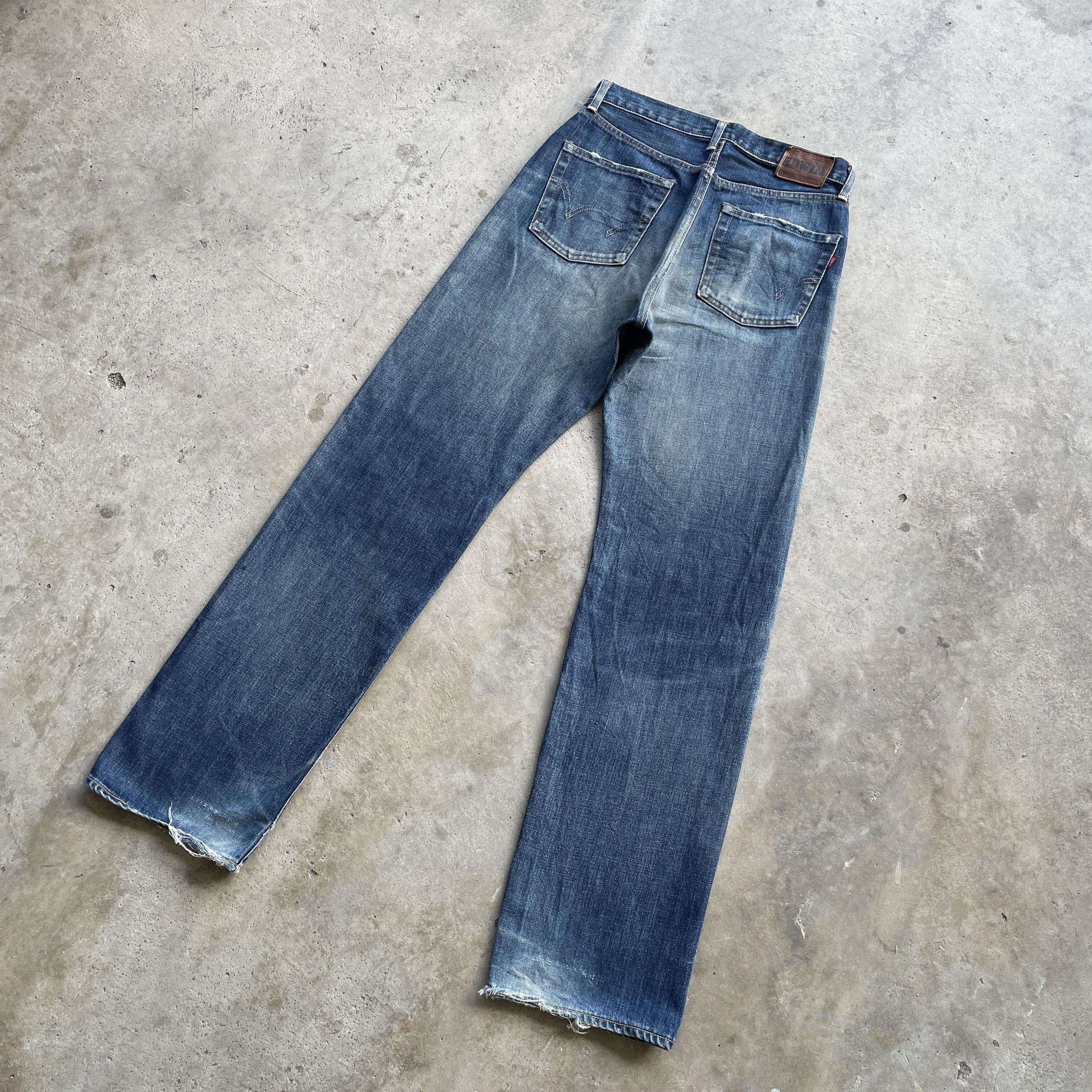 Edwin Vintage Edwin 505sx Distressed Button Fly Selvedge Jeans W30 Size US 30 / EU 46 - 2 Thumbnail