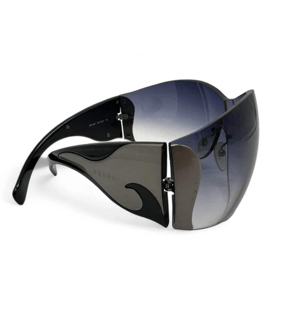 Prada PRADA Sunglasses Flame 2004 Star Fire Rectangle Wrap Shield Size ONE SIZE - 2 Thumbnail