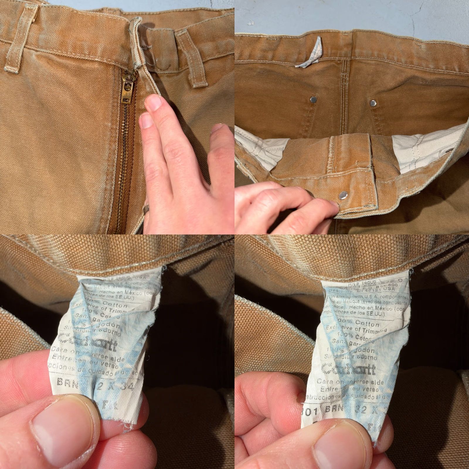 Carhartt VINTAGE Carhartt Pants Carpenter 5-Pocket Brown 32x34 Regular Straight US Banner Theme USA Mens B01 BLK Size US 32 / EU 48 - 8 Thumbnail