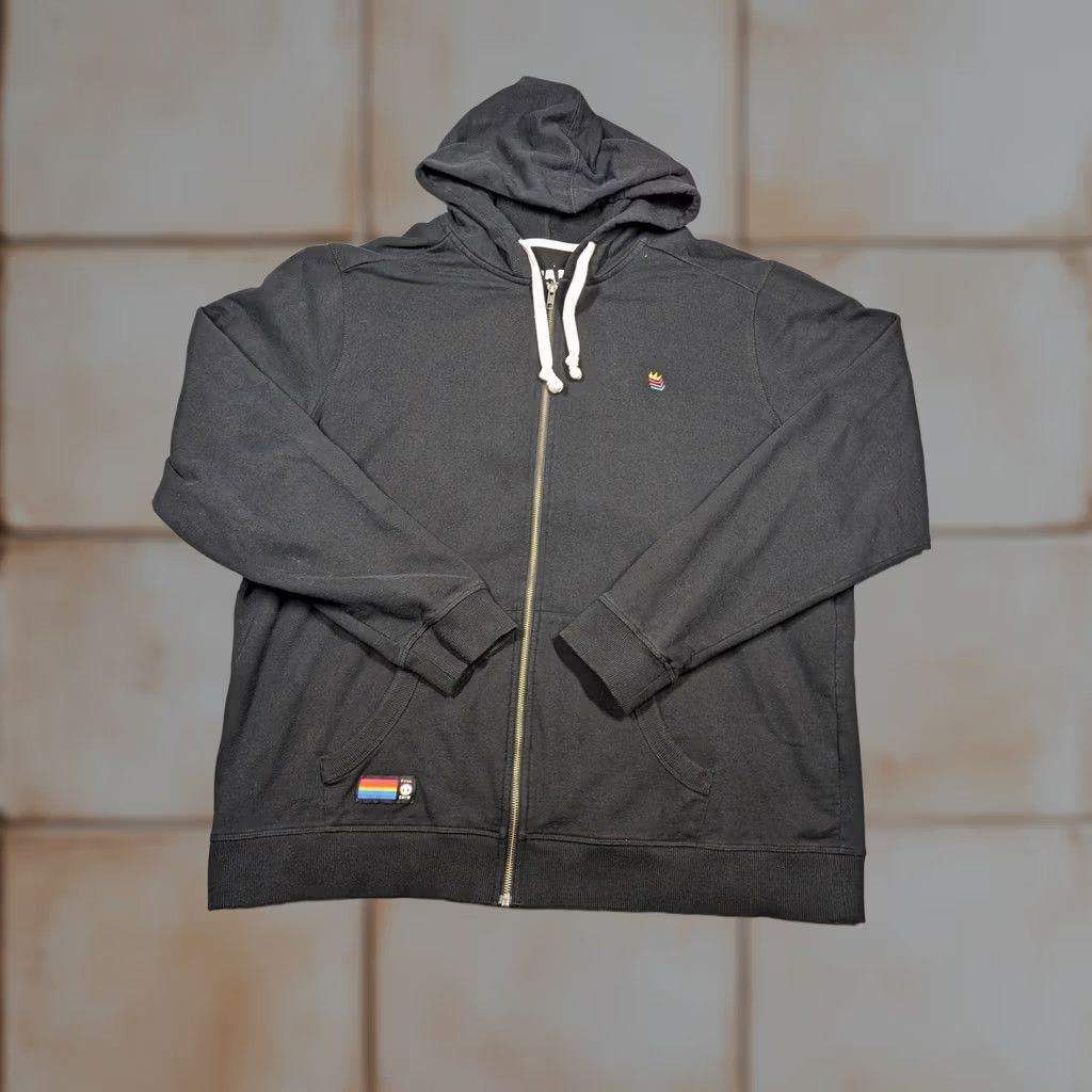 Rainbow Fall Guys Hoodie Mens XXL Black Full Zip Rainbow Graphic Video Game Gamer 2022 Size US XXL / EU 58 / 5 - 1 Thumbnail