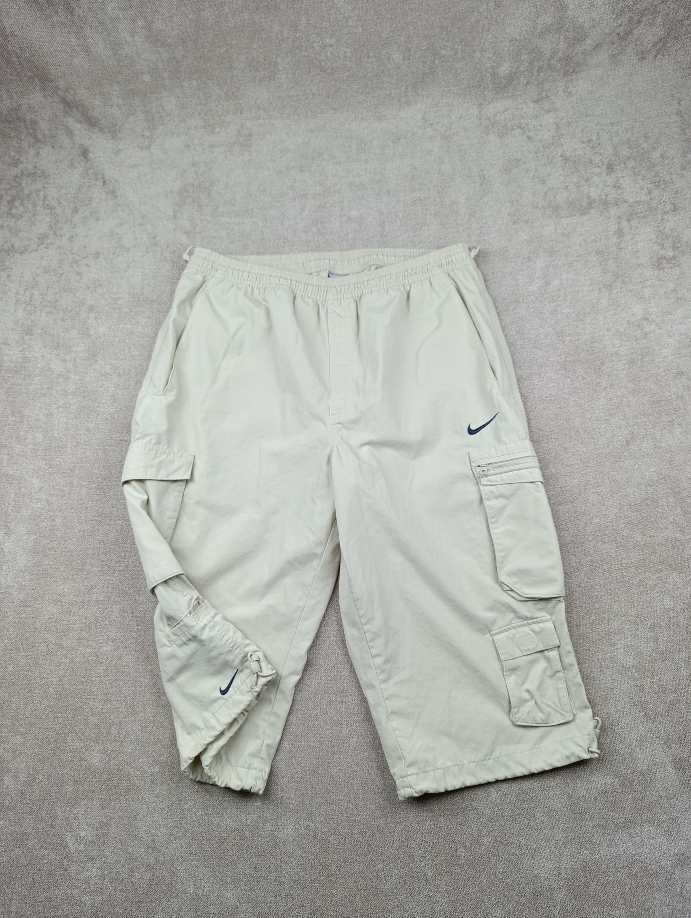Nike Nike Mens Vintage Cargo Shorts Drawstring Breeches Size US 34 / EU 50 - 1 Thumbnail
