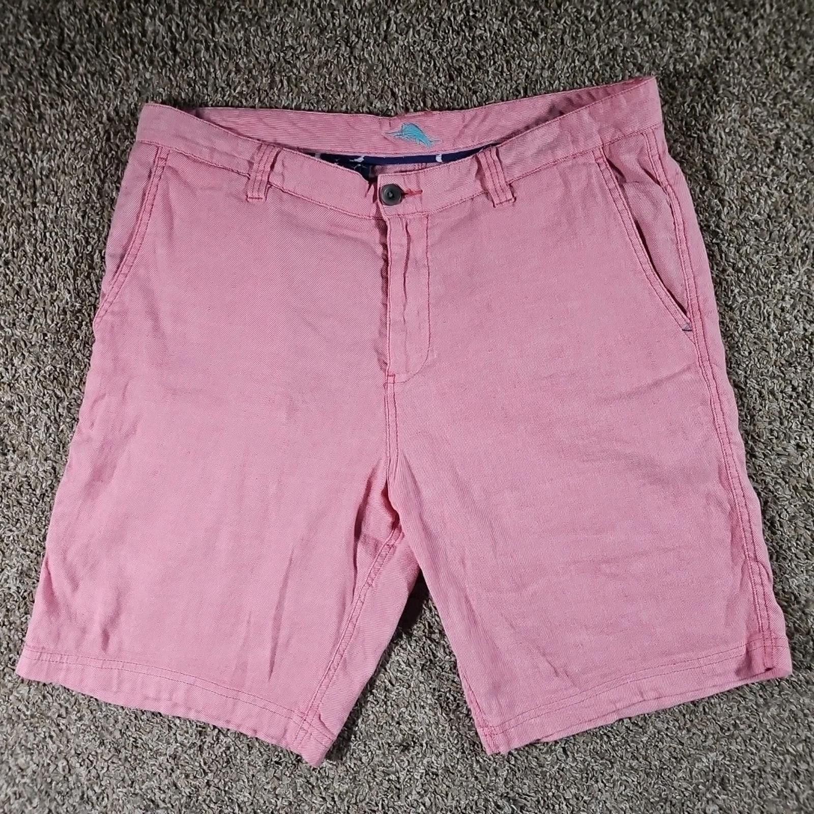 Tommy Bahama Tommy Bahama Sz 36 Pink Linen Shorts Size US 36 / EU 52 - 1 Thumbnail