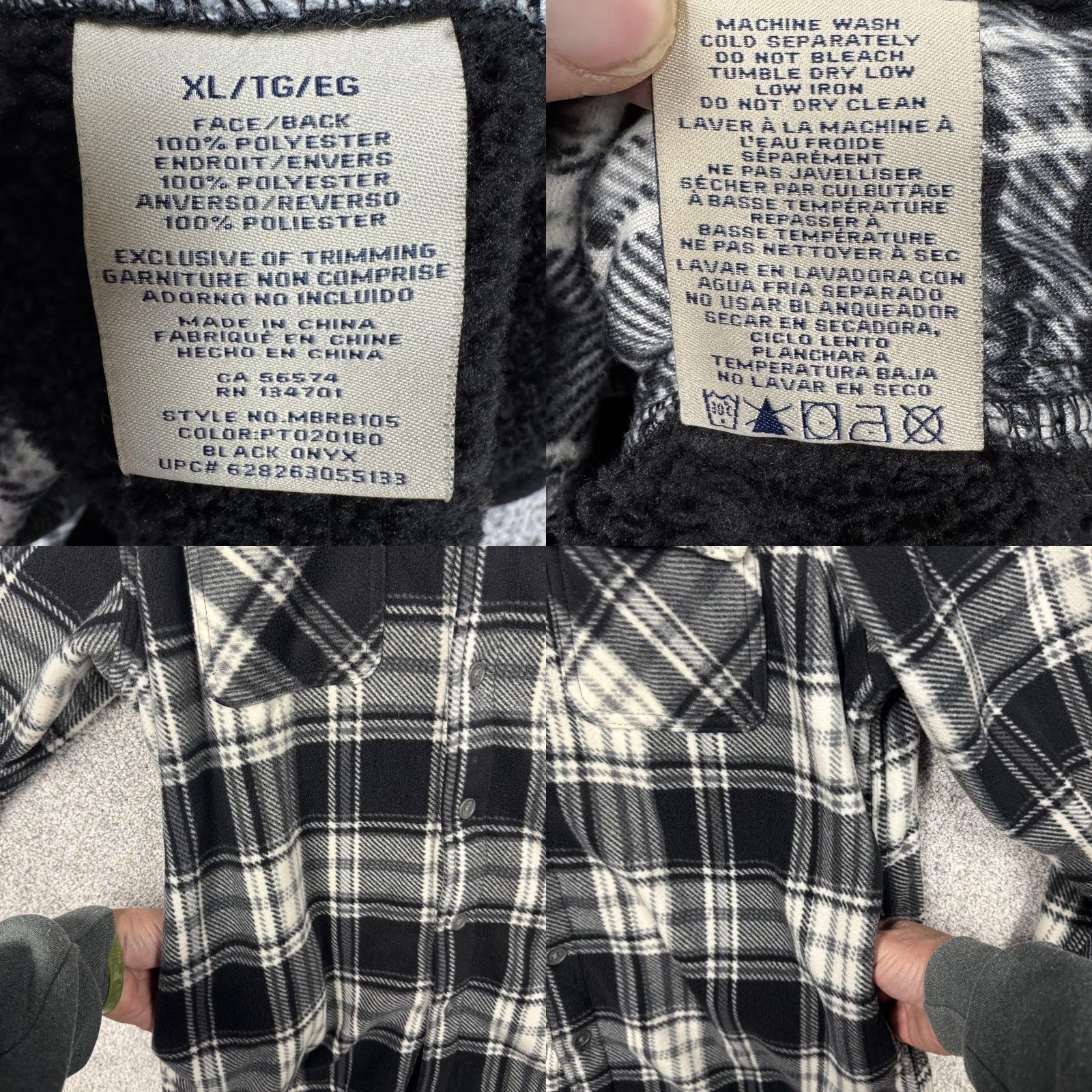 Vintage Boston Traders Jacket XL Black White Fleece Sherpa Lined Grunge Outdoors Shacket Size US XL / EU 56 / 4 - 8 Thumbnail