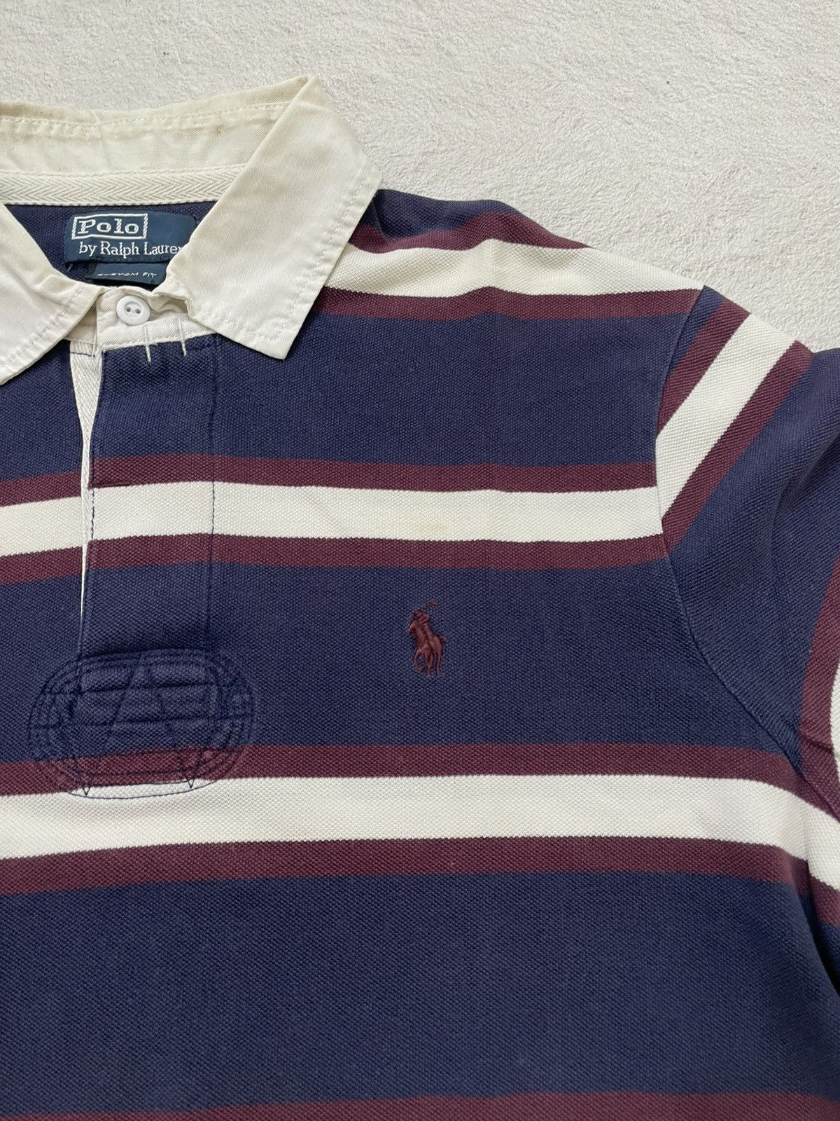 RRL Ralph Lauren 2000s Polo RRL Vintage Stripped Rugby Navy & White Hysteric Size M / US 6-8 / IT 42-44 - 4 Thumbnail