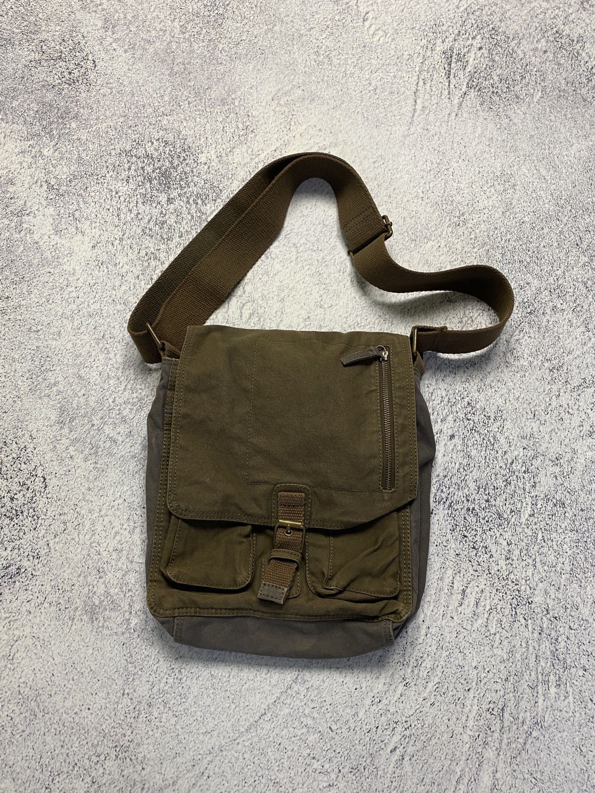 Pre-owned Avant Garde X Vintage Military Brown Messenger Shoulder Bag Japanese Y2k