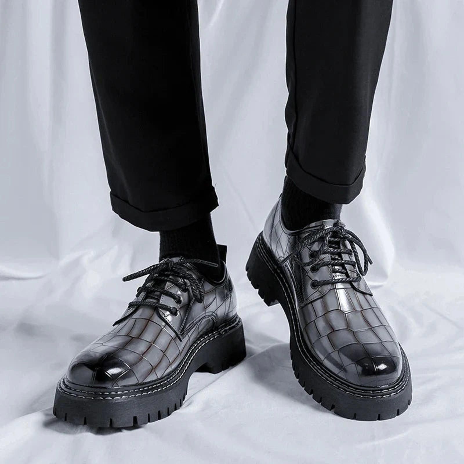 Other Garosu Croc Texture Chunky Sole Shoes Size US 9 / EU 42 - 4 Thumbnail