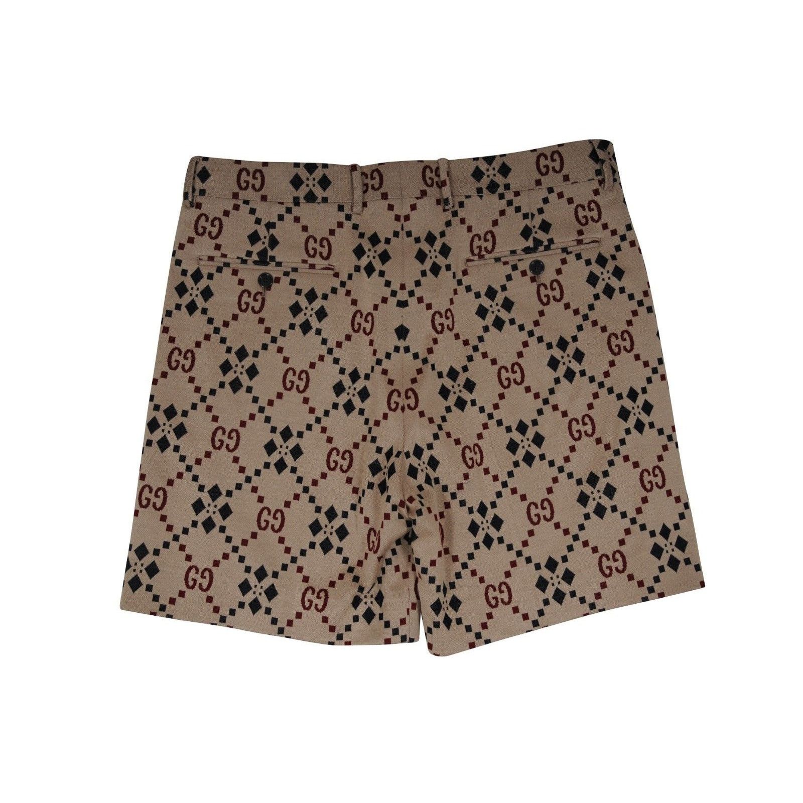 Gucci Bermuda Macro GG Logo Shorts Beige Green Size US 34 / EU 50 - 2 Thumbnail