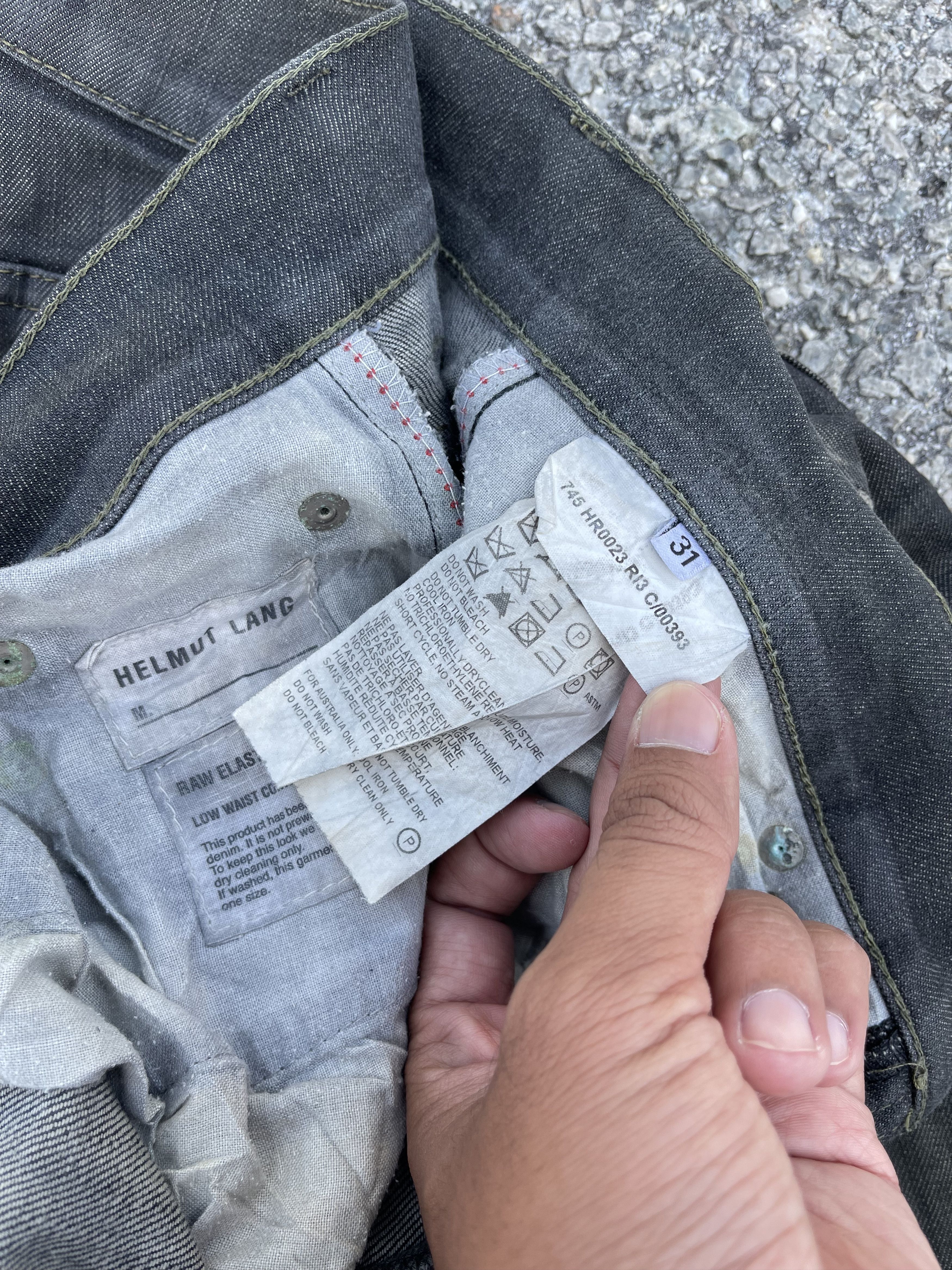 Designer × Helmut Lang × Vintage Vintage Helmut Lang Low Waist Contour Fit Raw Elastic Denim Size US 31 - 12 Thumbnail