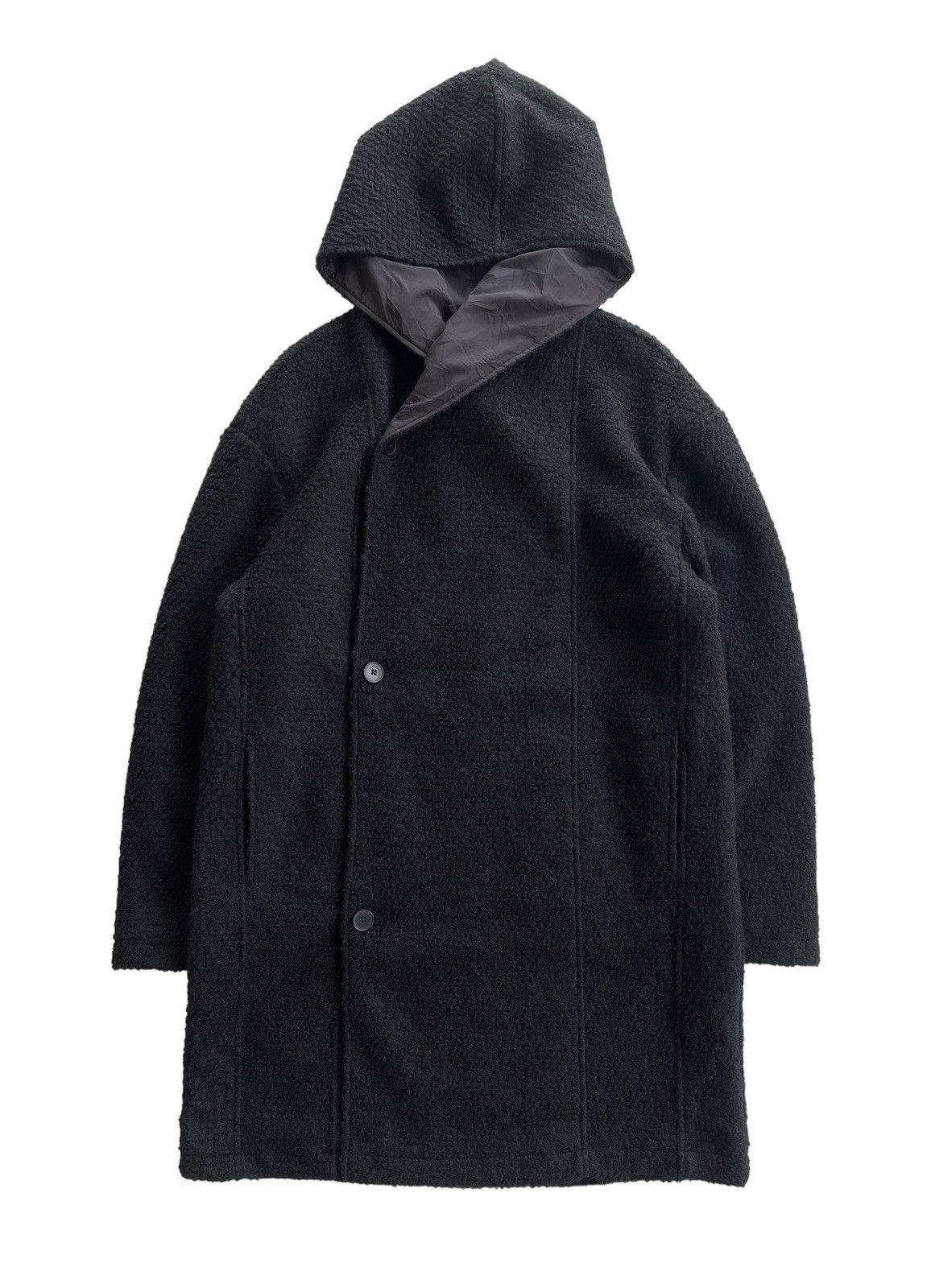Zara Man Black Longcoat Hoodie