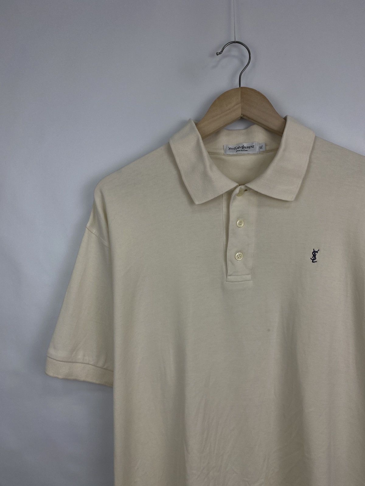 Yves Saint Laurent Vintage 90s YSL Pour Homme Polo T-Shirt Yves Saint Laurent Size US XL / EU 56 / 4 - 2 Thumbnail