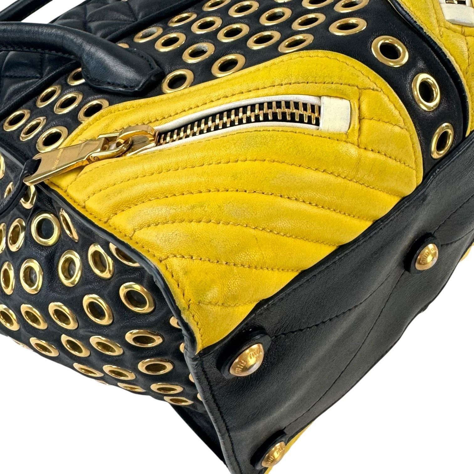 Miu Miu Miu Miu Biker Grommet Tote Bag Size ONE SIZE - 17 Thumbnail