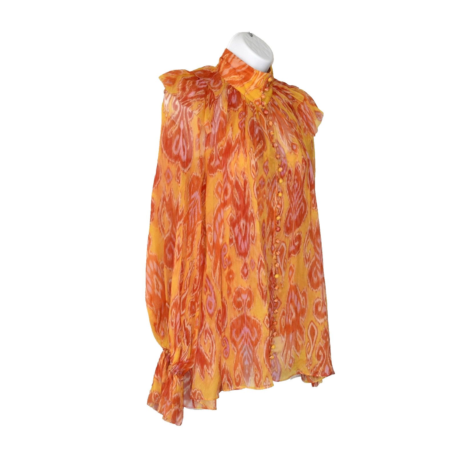 Zimmermann NEW ZIMMERMANN Ikat Chiffon Brightside Blouse Top 2pc Set Size M / US 6-8 / IT 42-44 - 3 Thumbnail