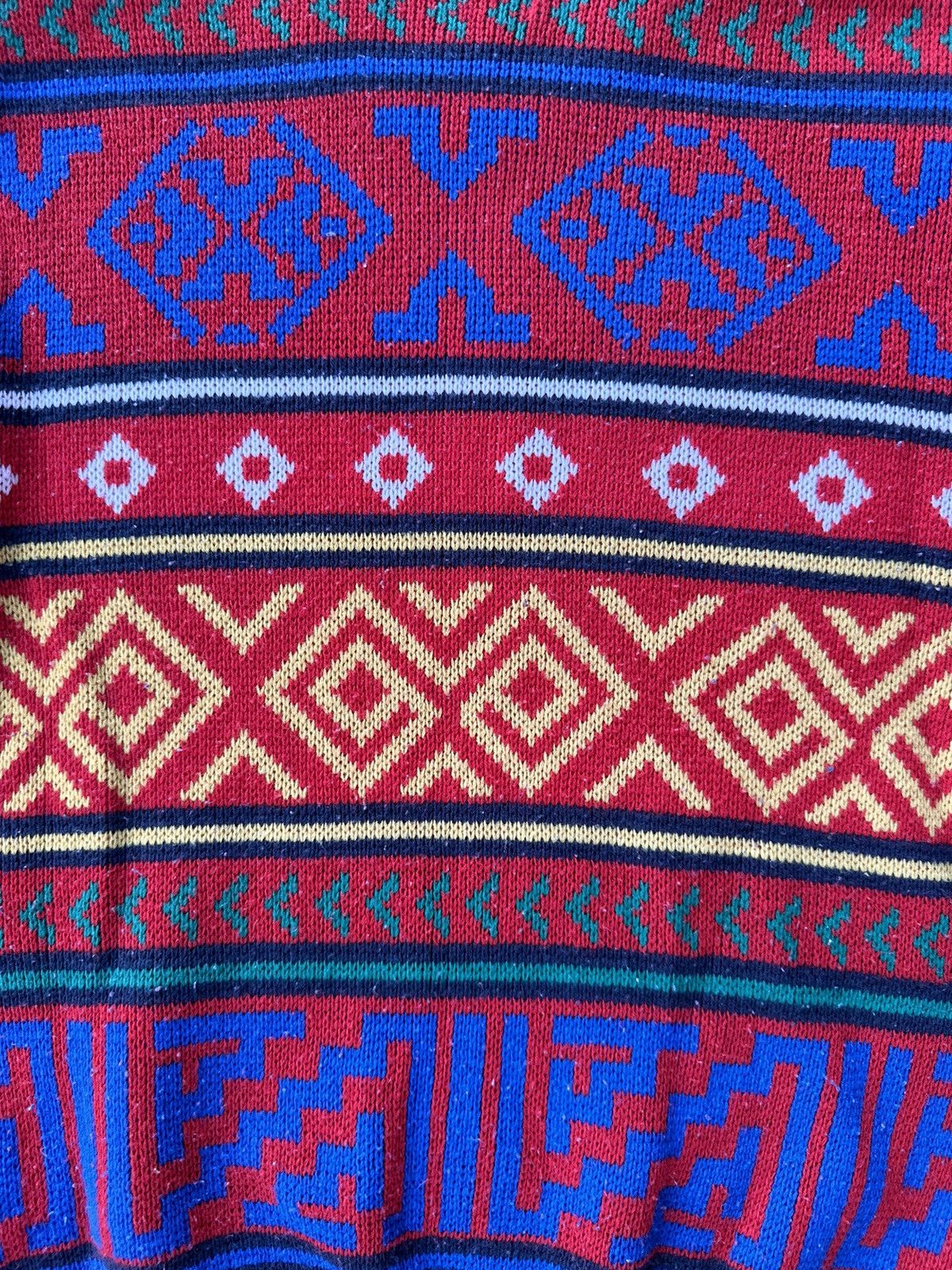 Designer × Vintage 90s Slopes Aztec Pattern Sweater Size US M / EU 48-50 / 2 - 5 Thumbnail