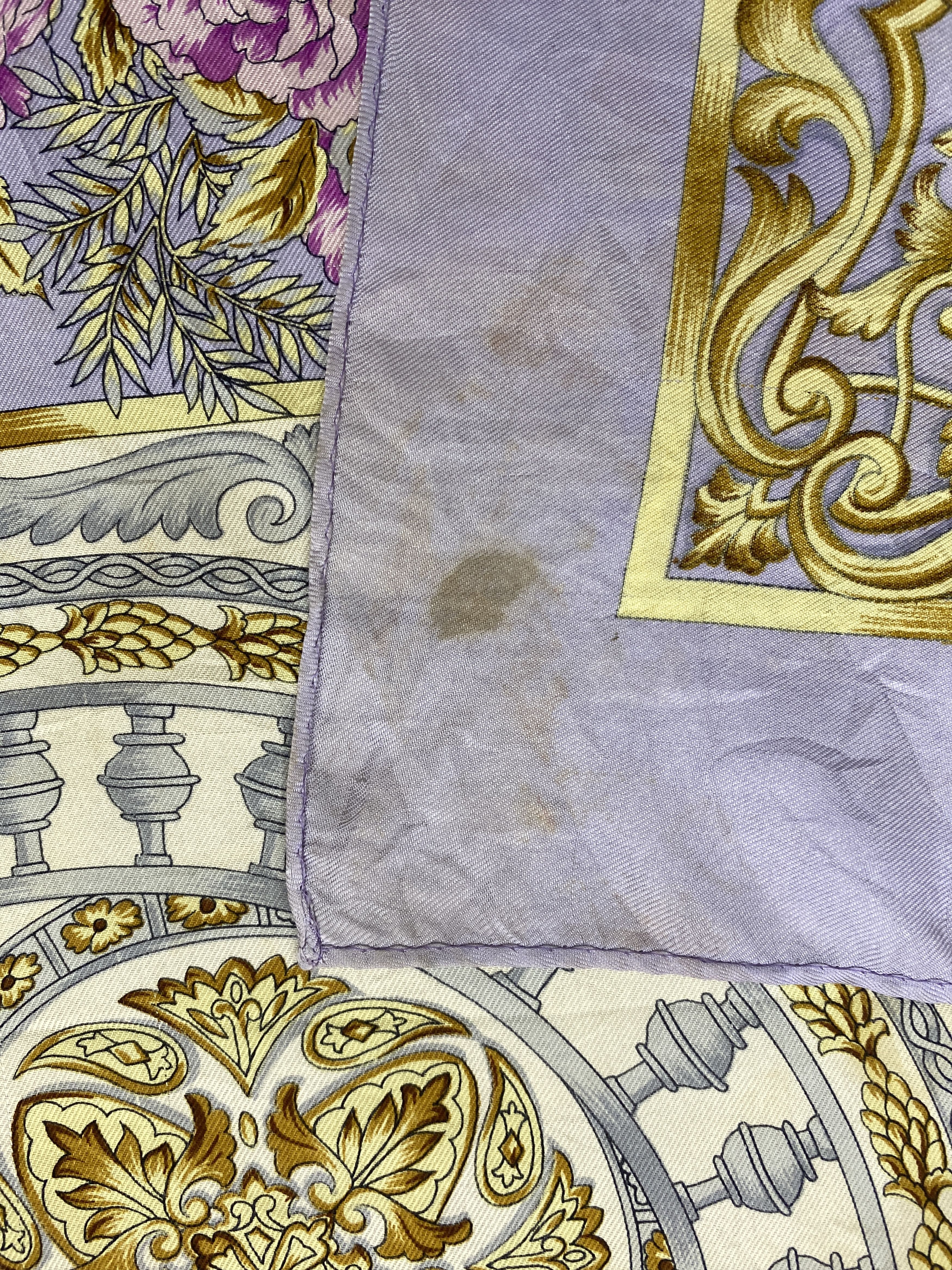 Japanese Brand Vintage Japanese Brand Floral Silk Scarf SN0166 Size ONE SIZE - 3 Thumbnail