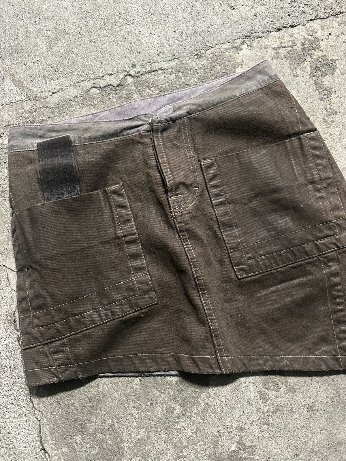 Rick Owens Rick Owen’s “SLAB” Asymmetrical Cut Brown Faded Skirt Size 27" / US 4 / IT 40 - 3 Thumbnail