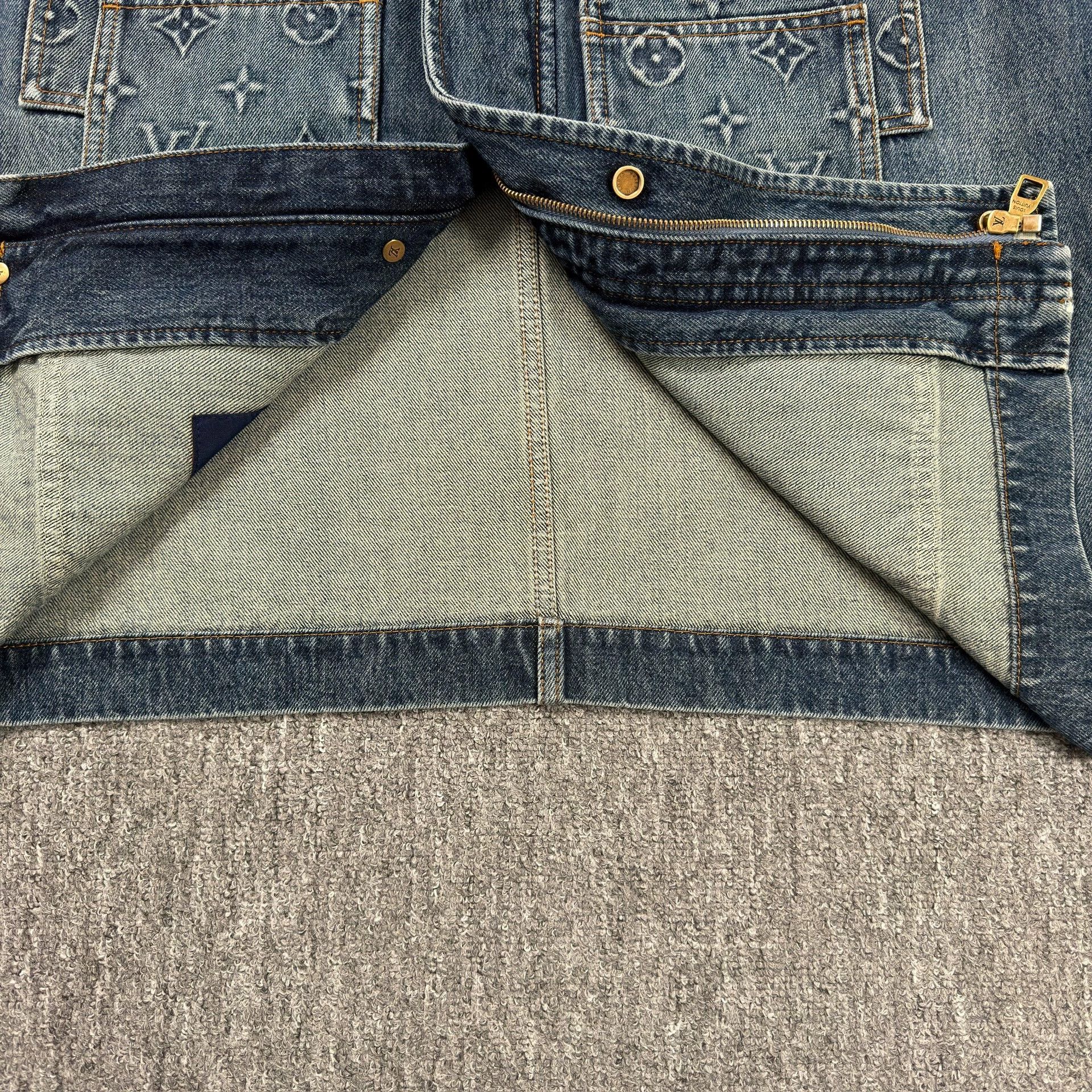 Louis Vuitton LV Dark Blue All-over Logging Denim Jacket Size US M / EU 48-50 / 2 - 6 Thumbnail