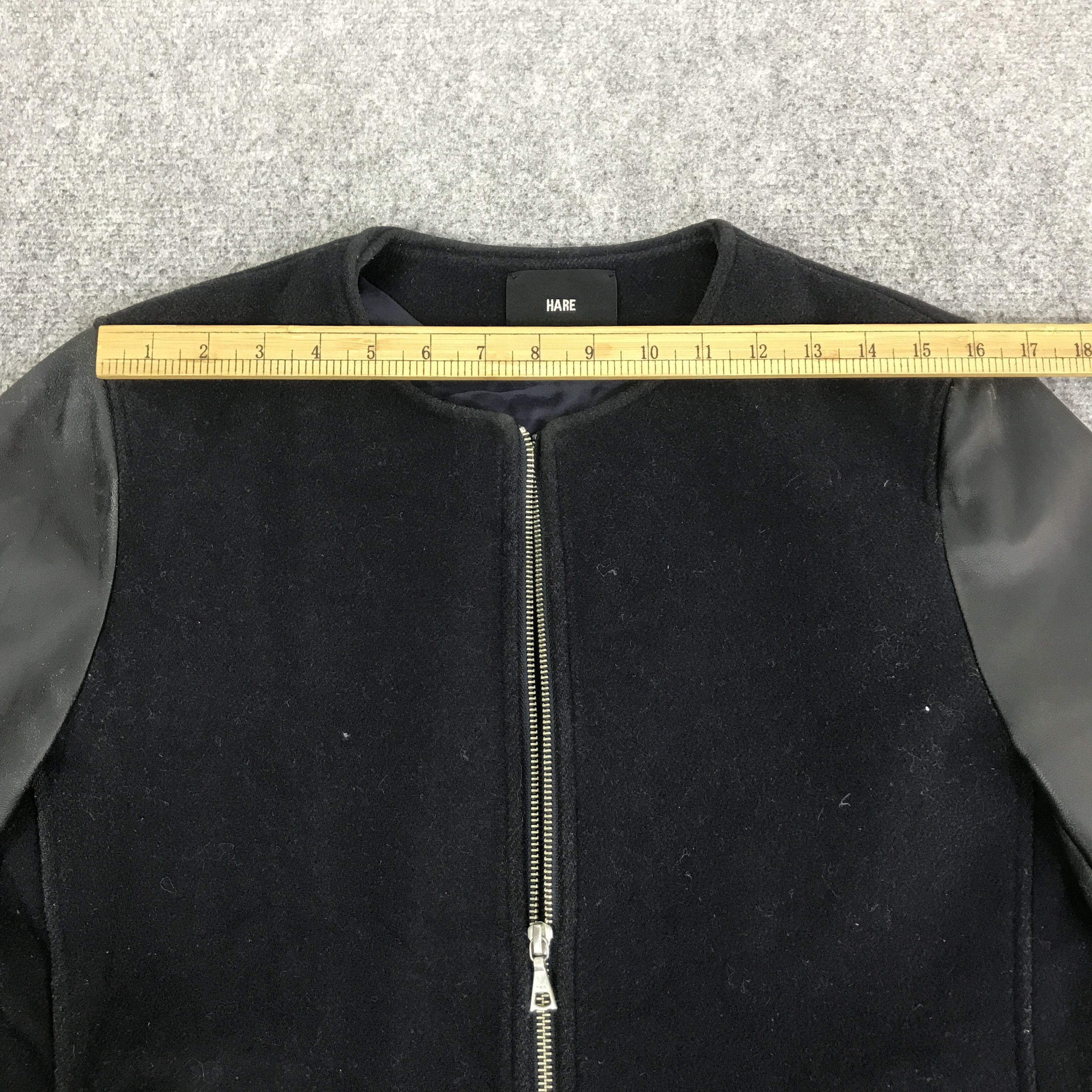 HARE HARE LEATHER SLEEVE JACKET K121B7 Size US M / EU 48-50 / 2 - 5 Thumbnail