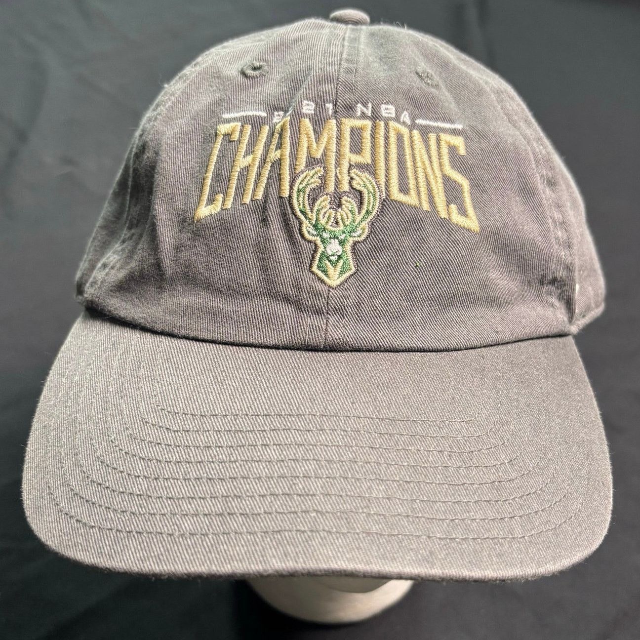 NBA Gray Milwaukee Bucks ‘47 NBA Men’s Hat Size ONE SIZE - 1 Thumbnail