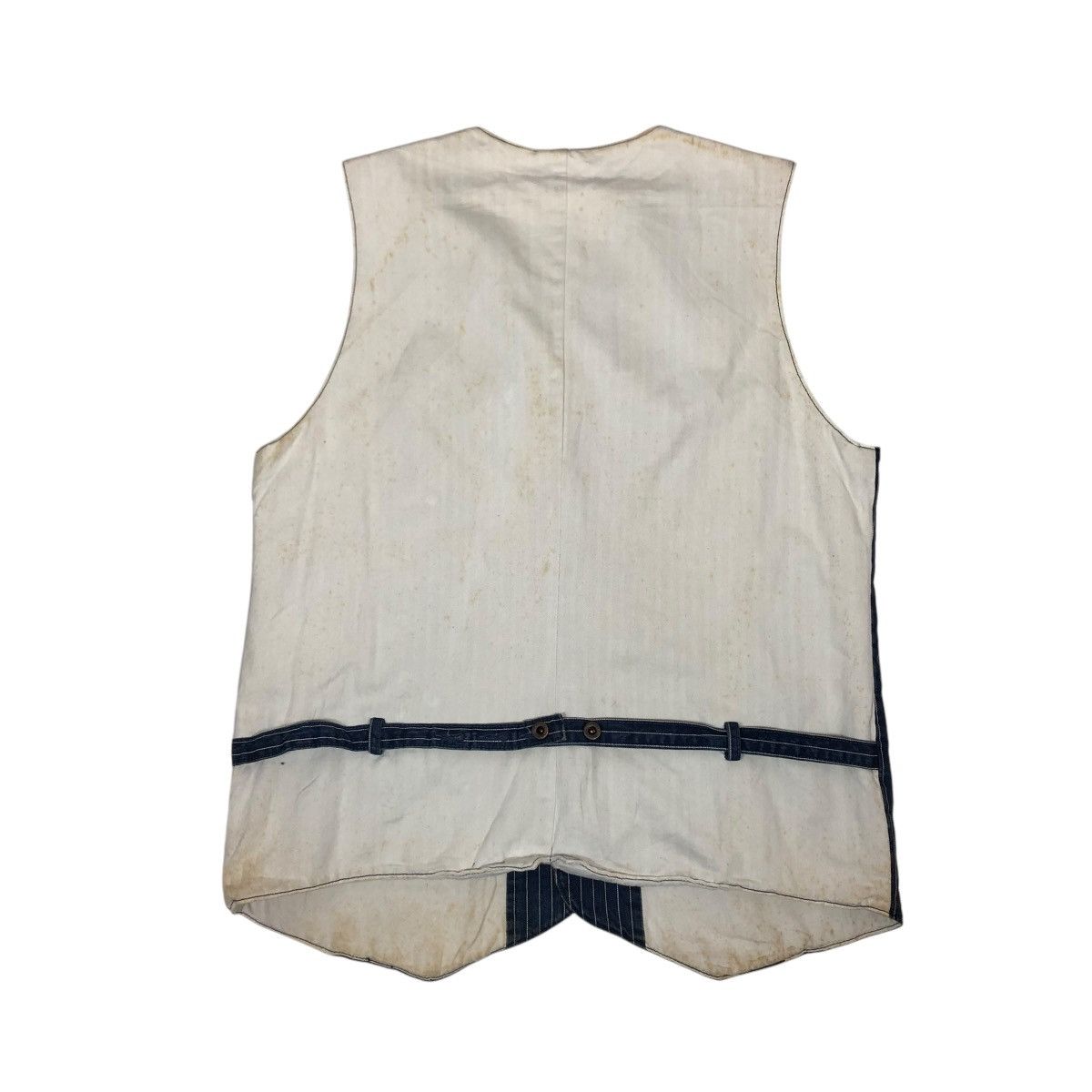 Eternal 🔥VINTAGE WAIST COATS VEST ETERNAL HICKORY CHORE STRIPED Size US L / EU 52-54 / 3 - 2 Thumbnail
