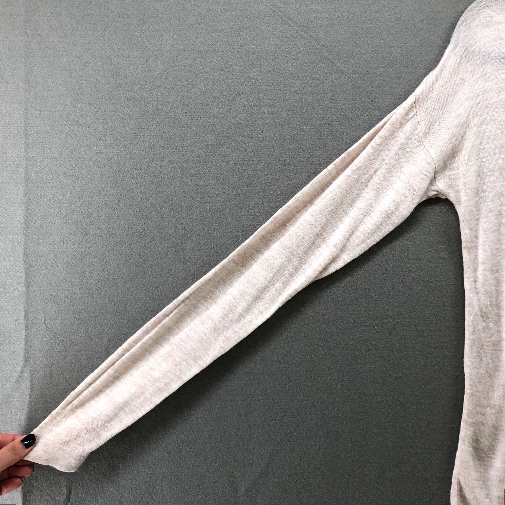 Madewell Madewell Lightweight Long Sleeve Tie Front T Shirt Womens Small Ivory Size S / US 4 / IT 40 - 6 Thumbnail