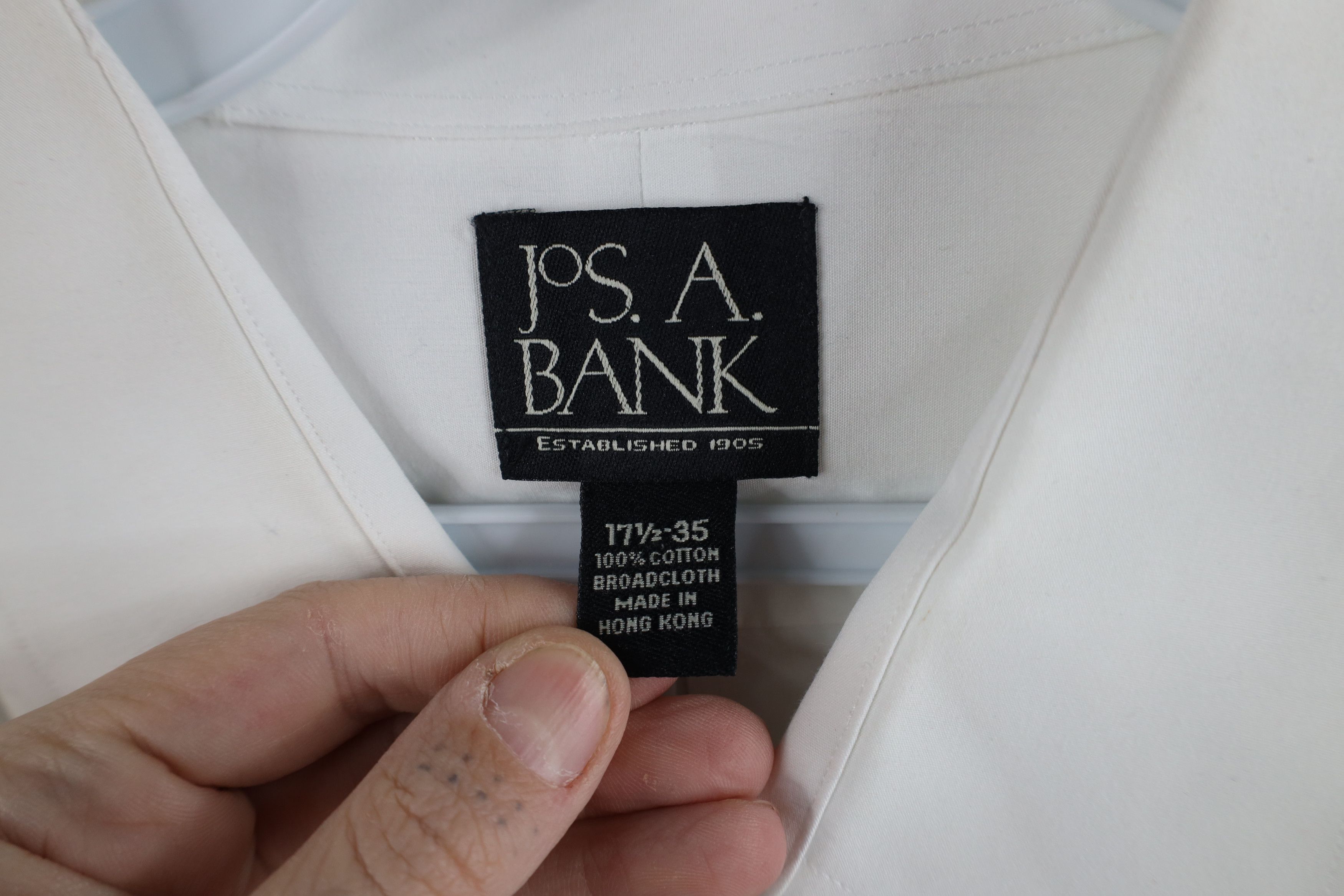 Jos. A. Bank × Vintage Jos A Bank French Cuff Tuxedo Prom Button Dress Shirt White Size US M / EU 48-50 / 2 - 9 Thumbnail